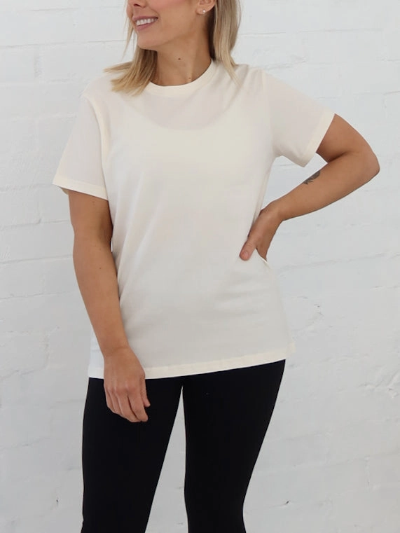 Jemima Tee - Ecru MeshPanelIntegration