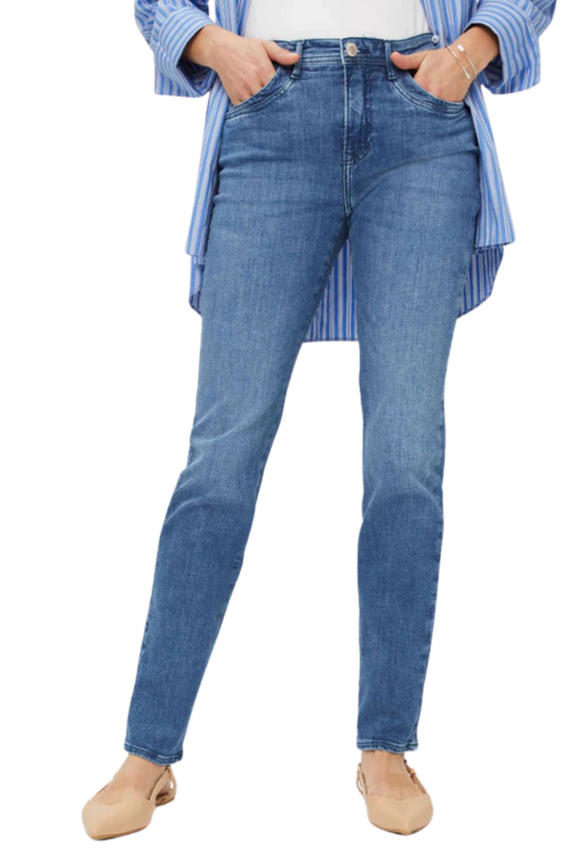 Easy Pairing Home Comfort Bold Look Sunny Vibes MARY STRETCH COTTON JEANS - 75-6508