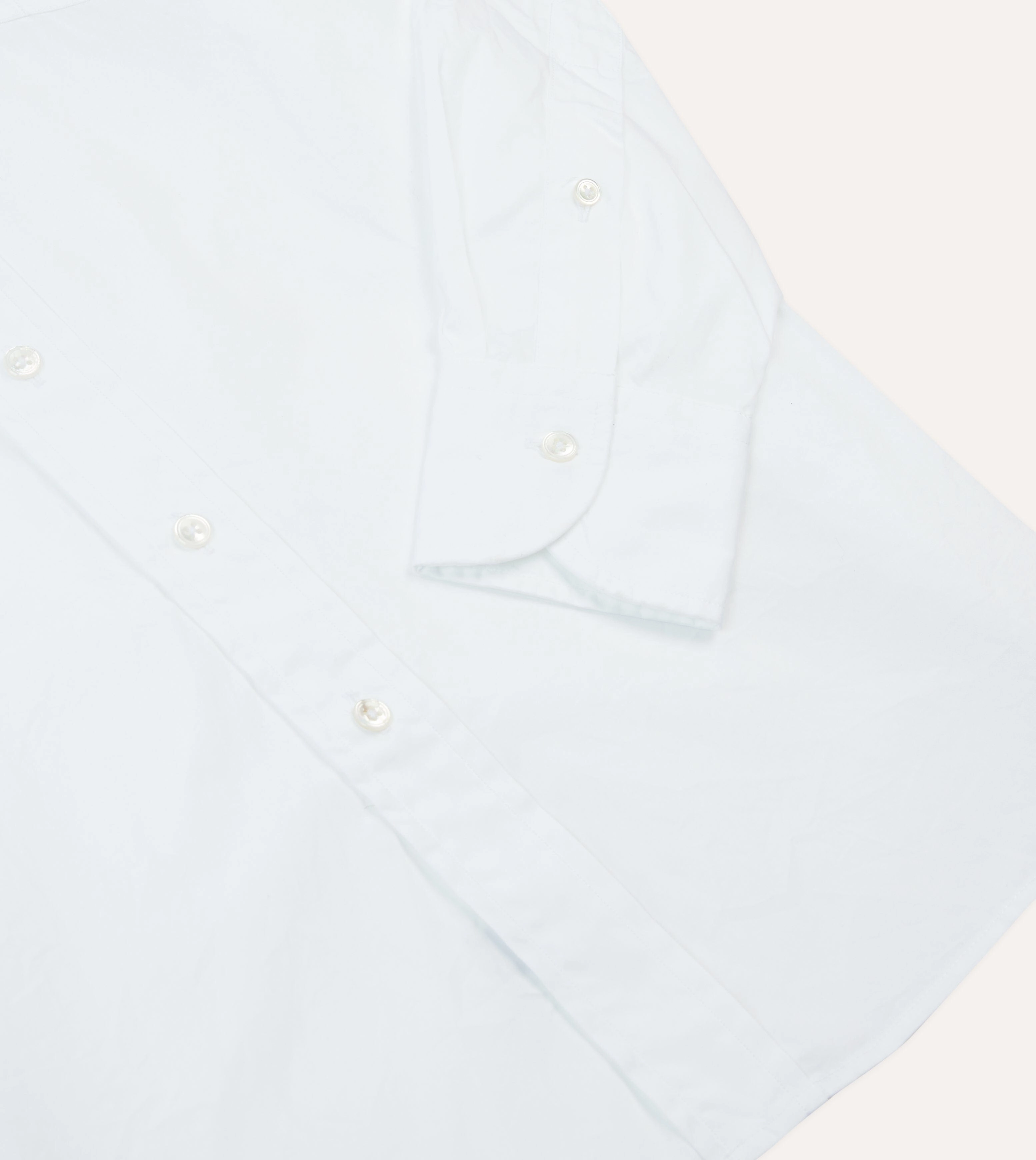 White Cotton Pocket Poplin Button-Down Shirt Trend-Driven Job Interview