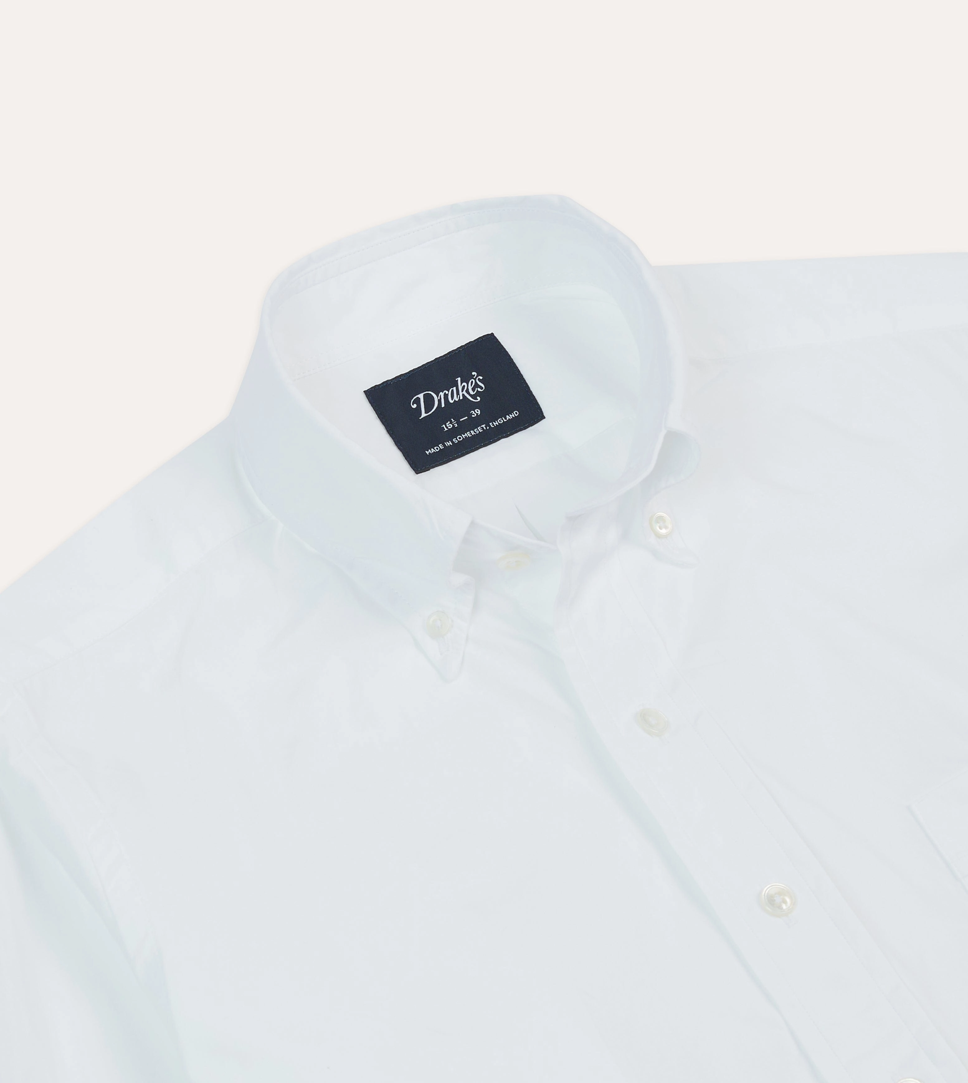 White Cotton Pocket Poplin Button-Down Shirt Urban Fashion
