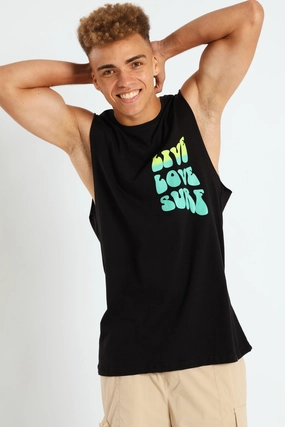 Airflow Ventilation Design Live Love Surf Muscle Hugger Tee - Black