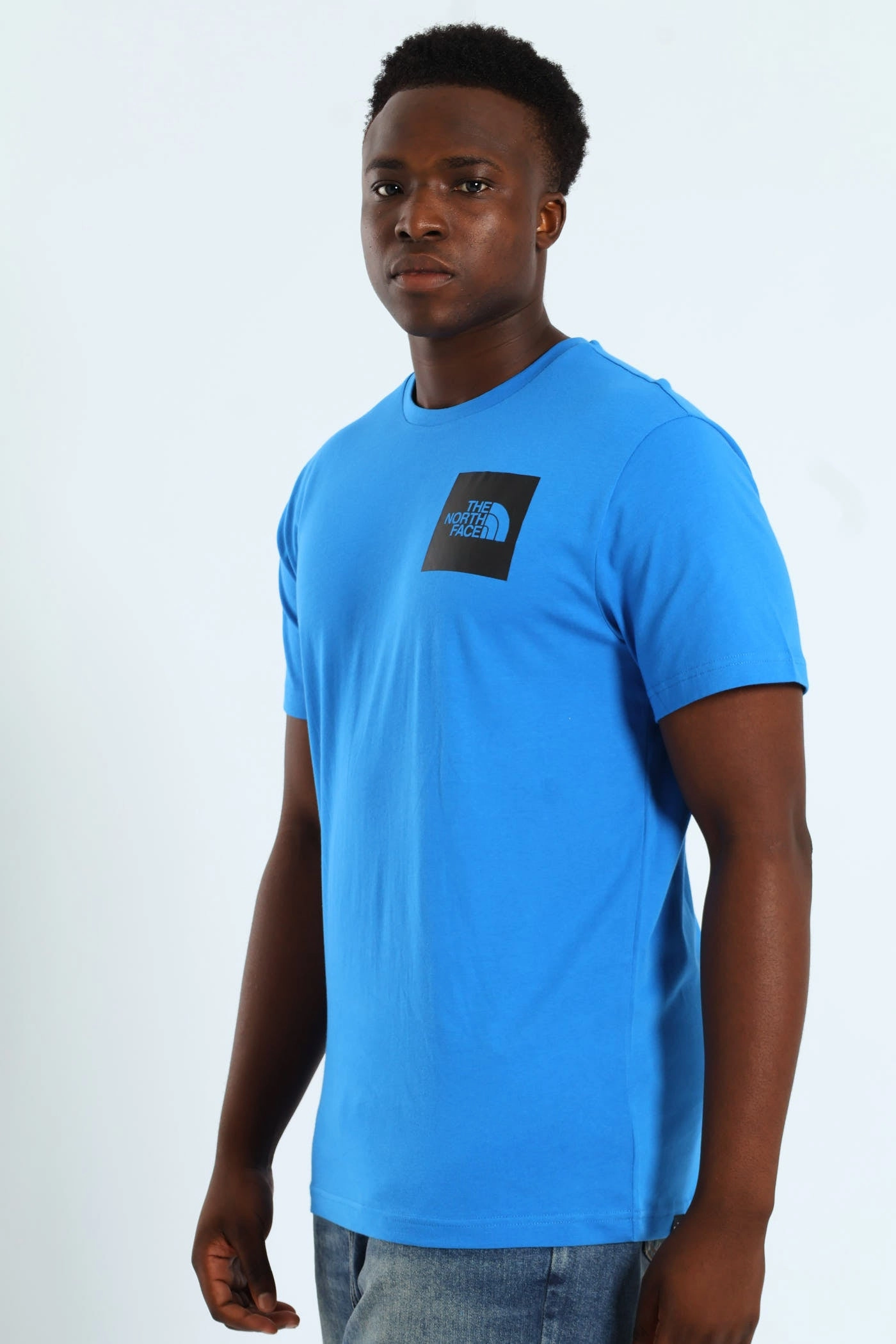 Comfortable texture Short Sleeve Fine Tee - Blue