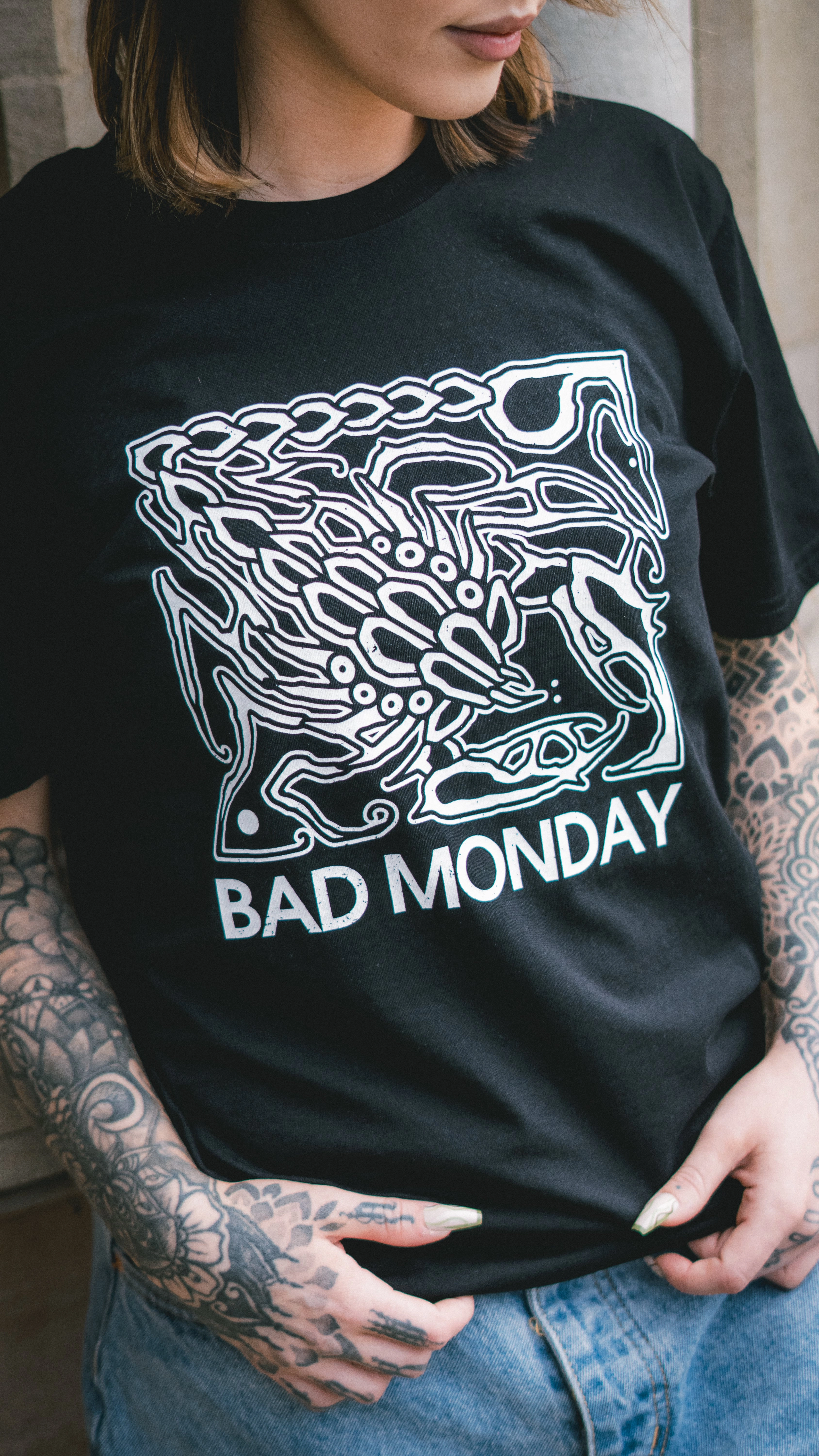 Danny Blackheart Scorpion Tee / Front Print Basic Tee Tubular Body Construction