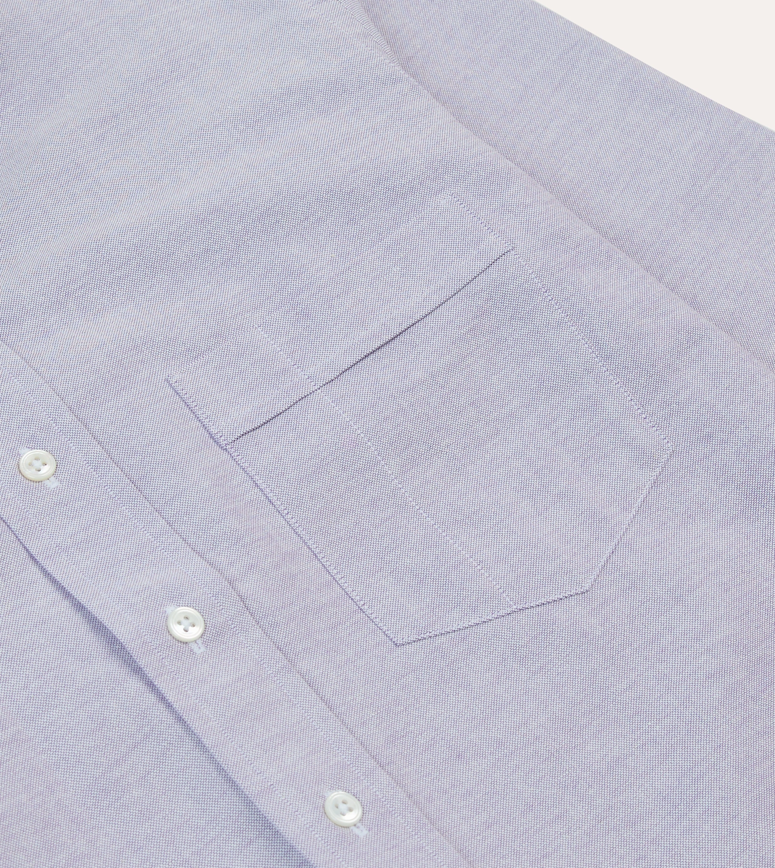 Lilac Cotton Oxford Cloth Button-Down Shirt Professional Look