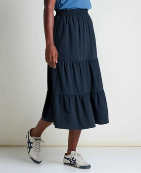 Sunkissed Tiered Midi Skirt Day Wear