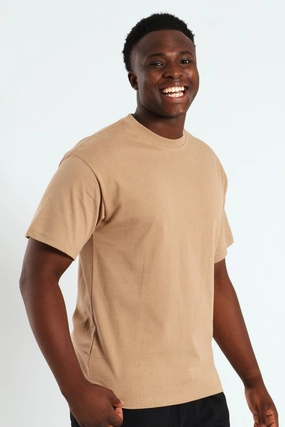 Logo Oversized Label Tee - Tabacco AntiStaticFinish