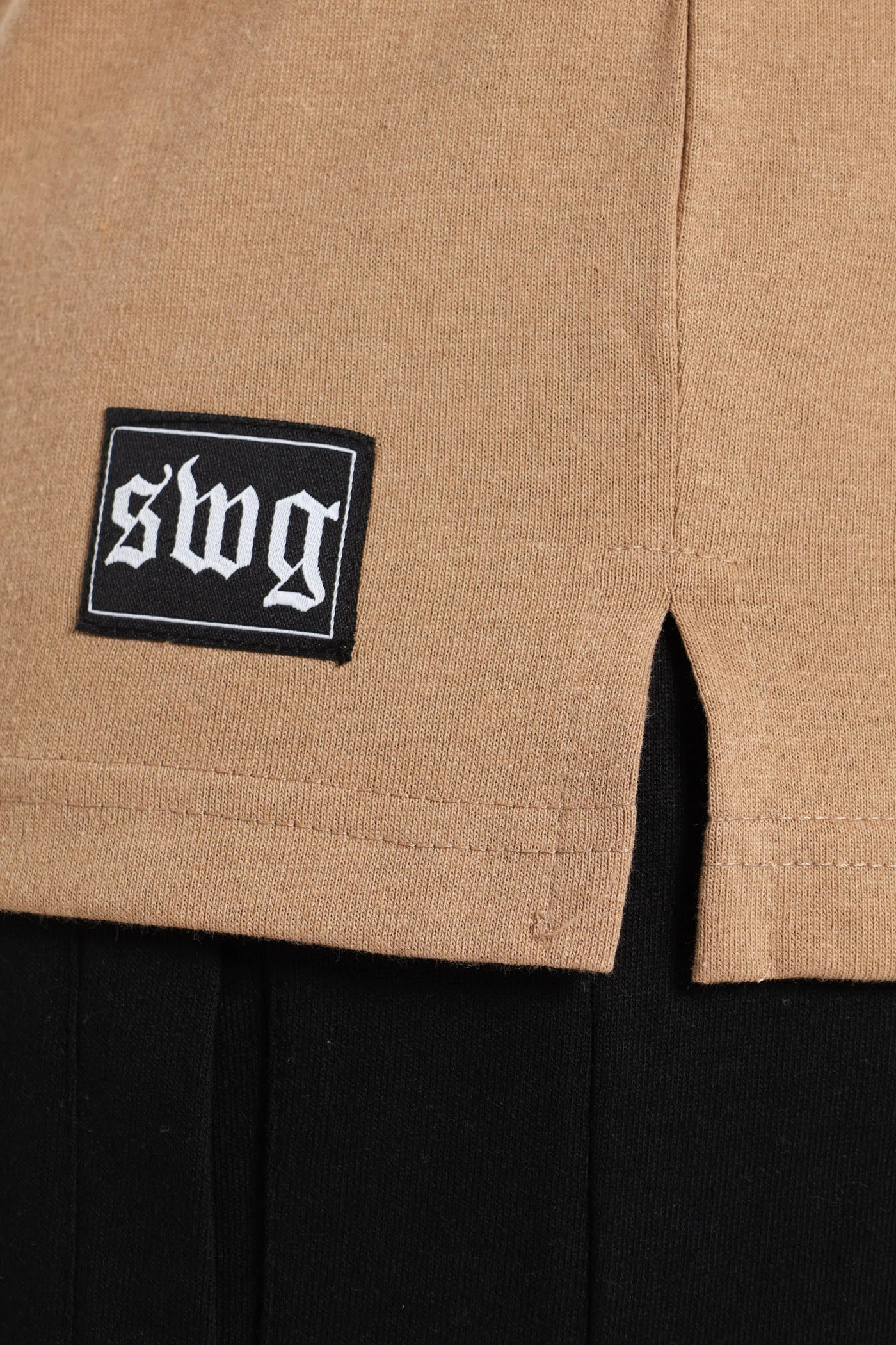 certified Logo Oversized Label Tee - Tabacco