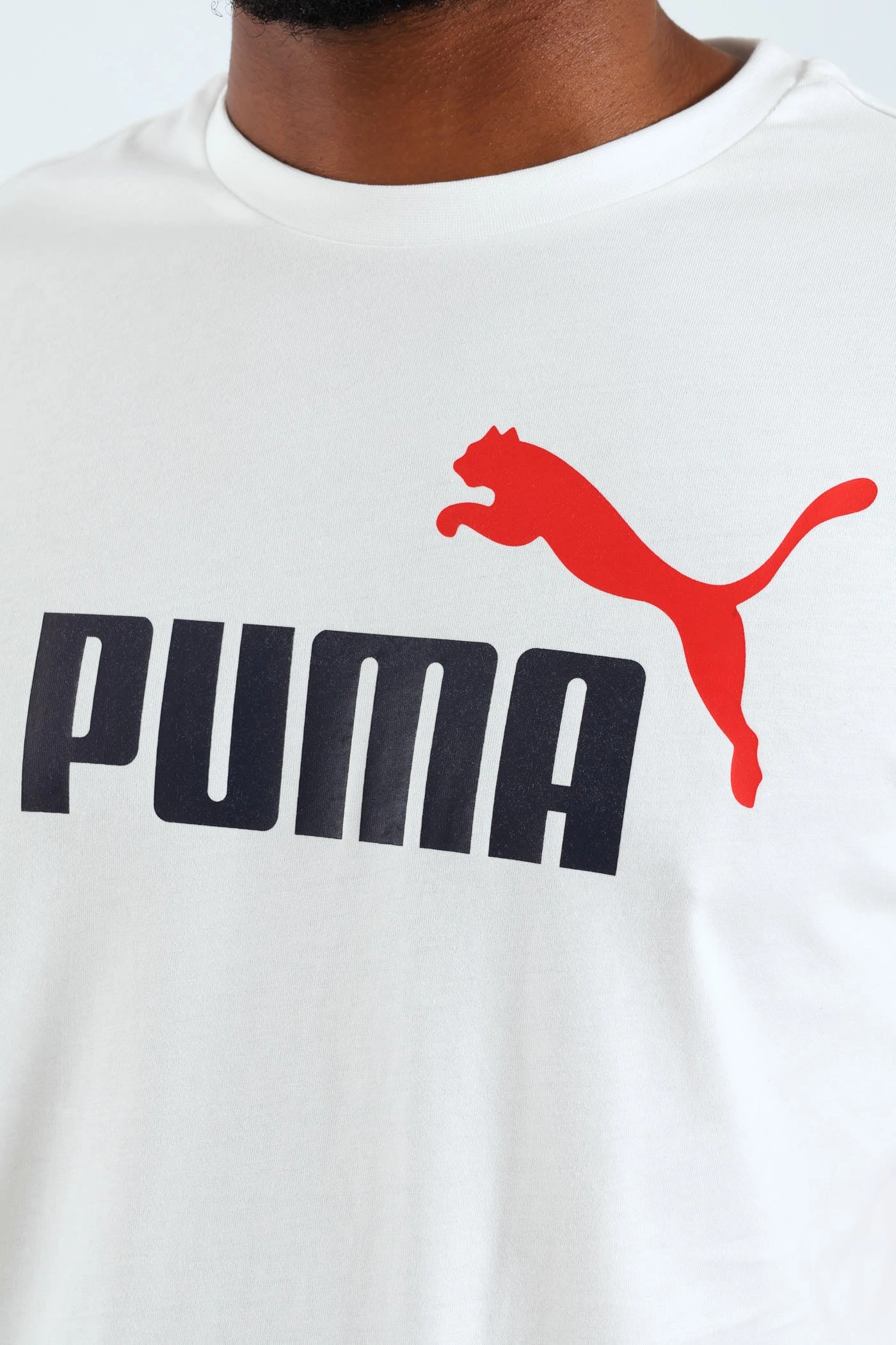 Essential 2 Colour No.1 Logo Tee - White Double Stitched Hem