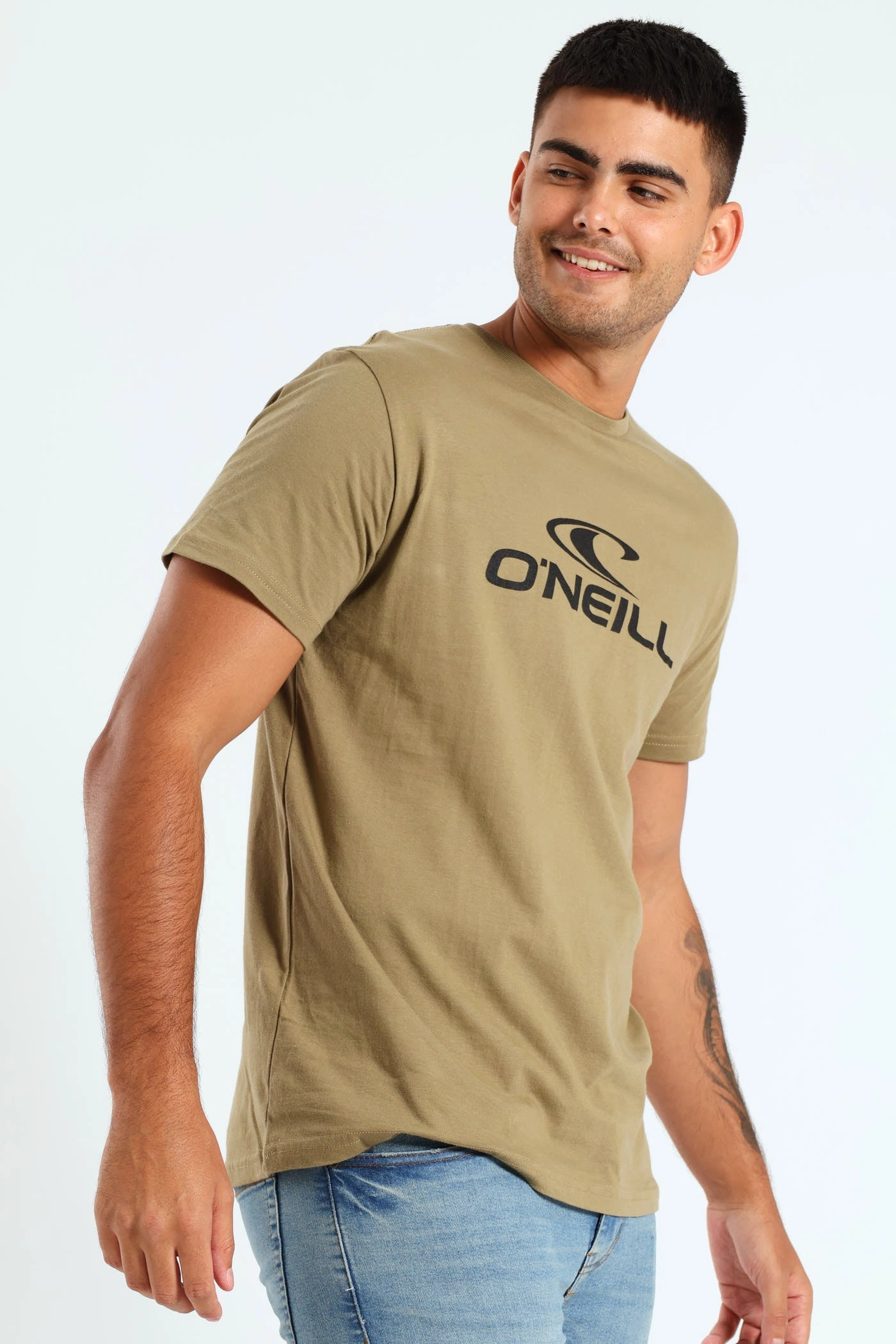 Trendy Vibes Comfy Layer Wear Locked Up Big Tee - Fatigue