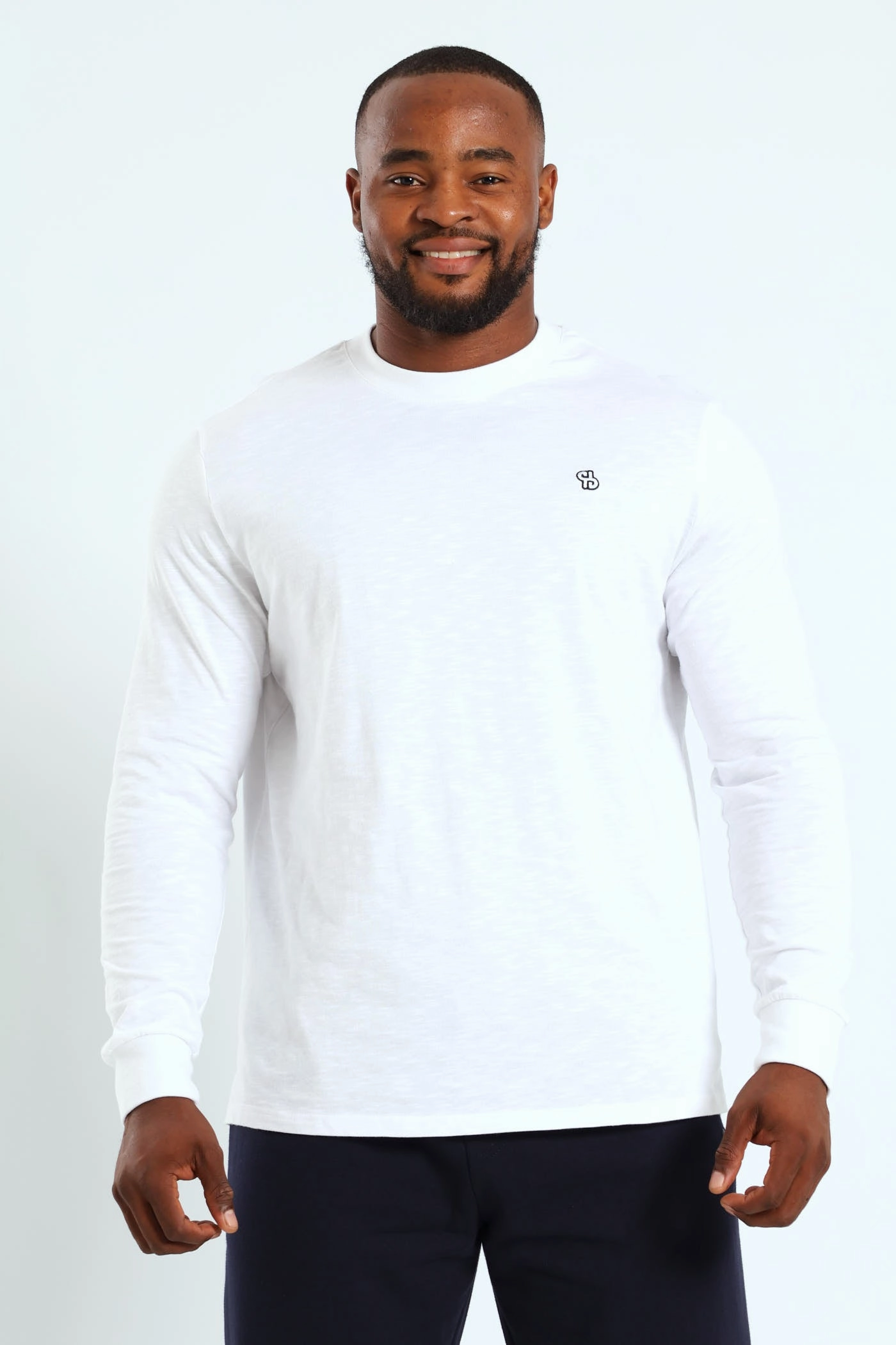Sleeveless freedom Long Sleeve Slub Tee - White