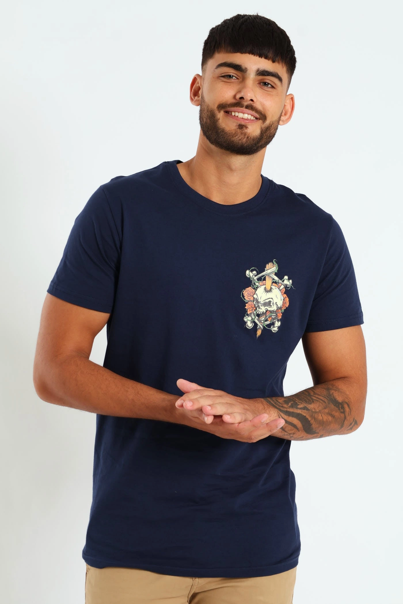 Love & Honour Tee - Navy Quick-Dry Fabric