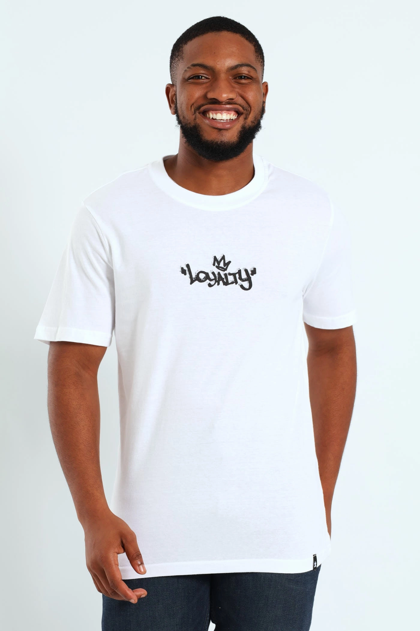 Loyalty Front & Back Print Tee - White Office Attire
