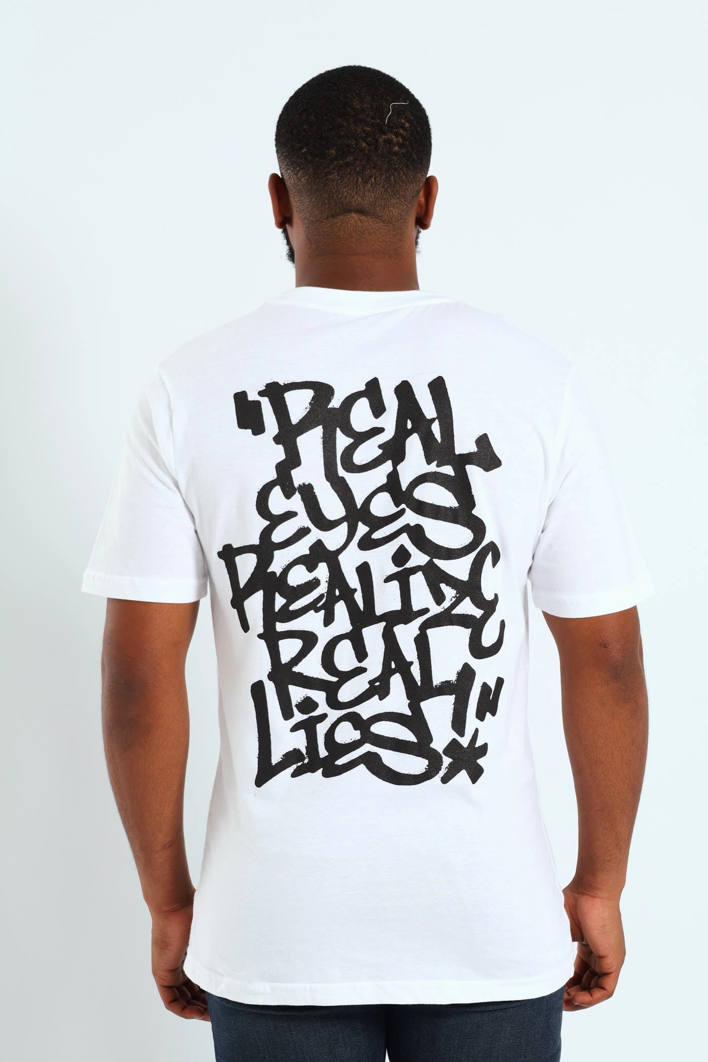 Simple and Chic Premium Material Loyalty Front & Back Print Tee - White
