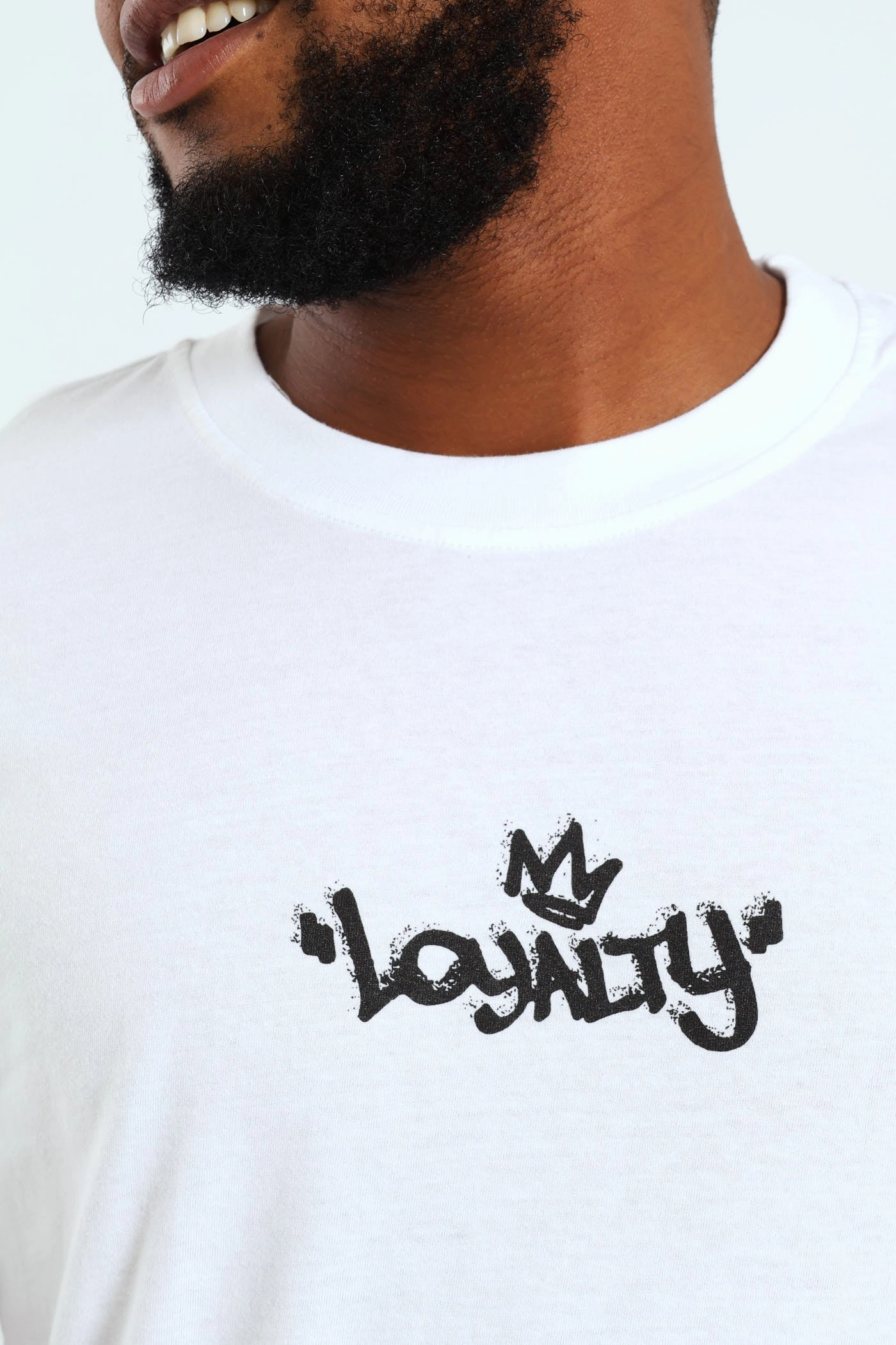 Loyalty Front & Back Print Tee - White Chic Outfit Functional Comfort