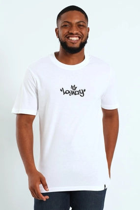 Loyalty Front & Back Print Tee - White Office Attire