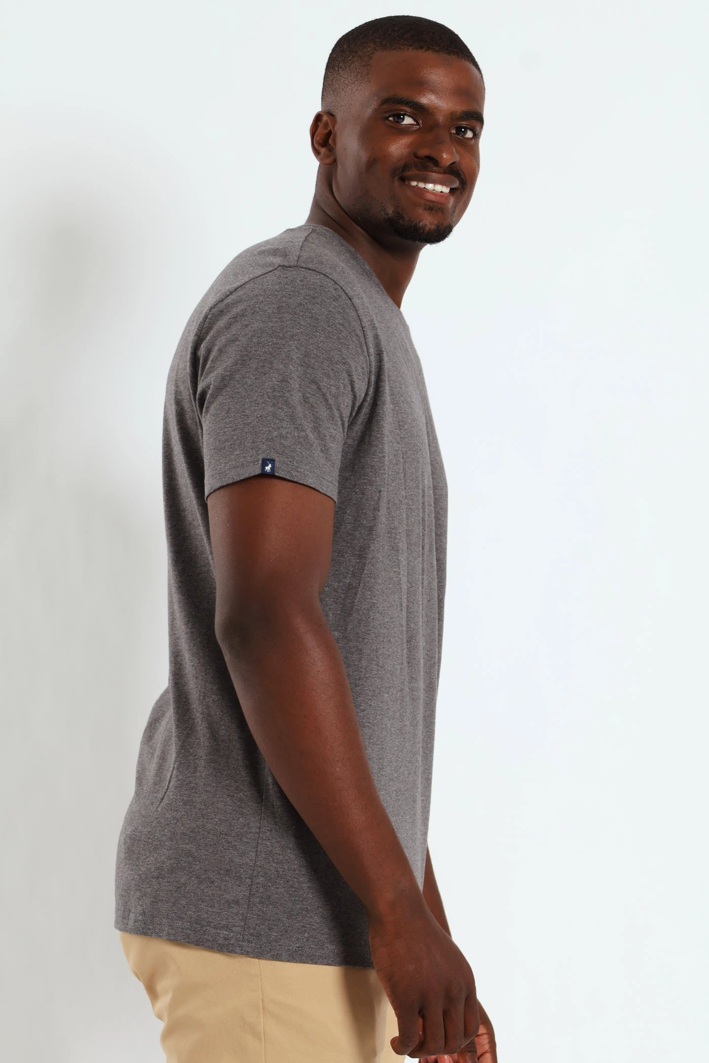 Comfy Casual Lucus Tee - Charcoal Melange
