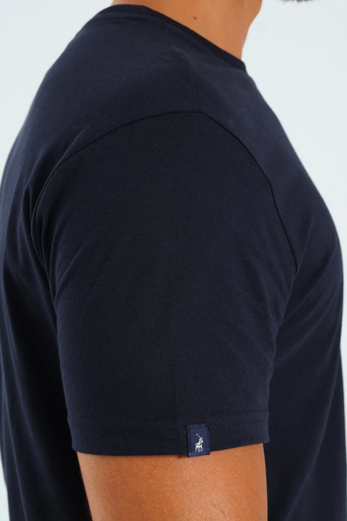 Lucus Tee - Navy Easy and Relaxed Micro Perforation