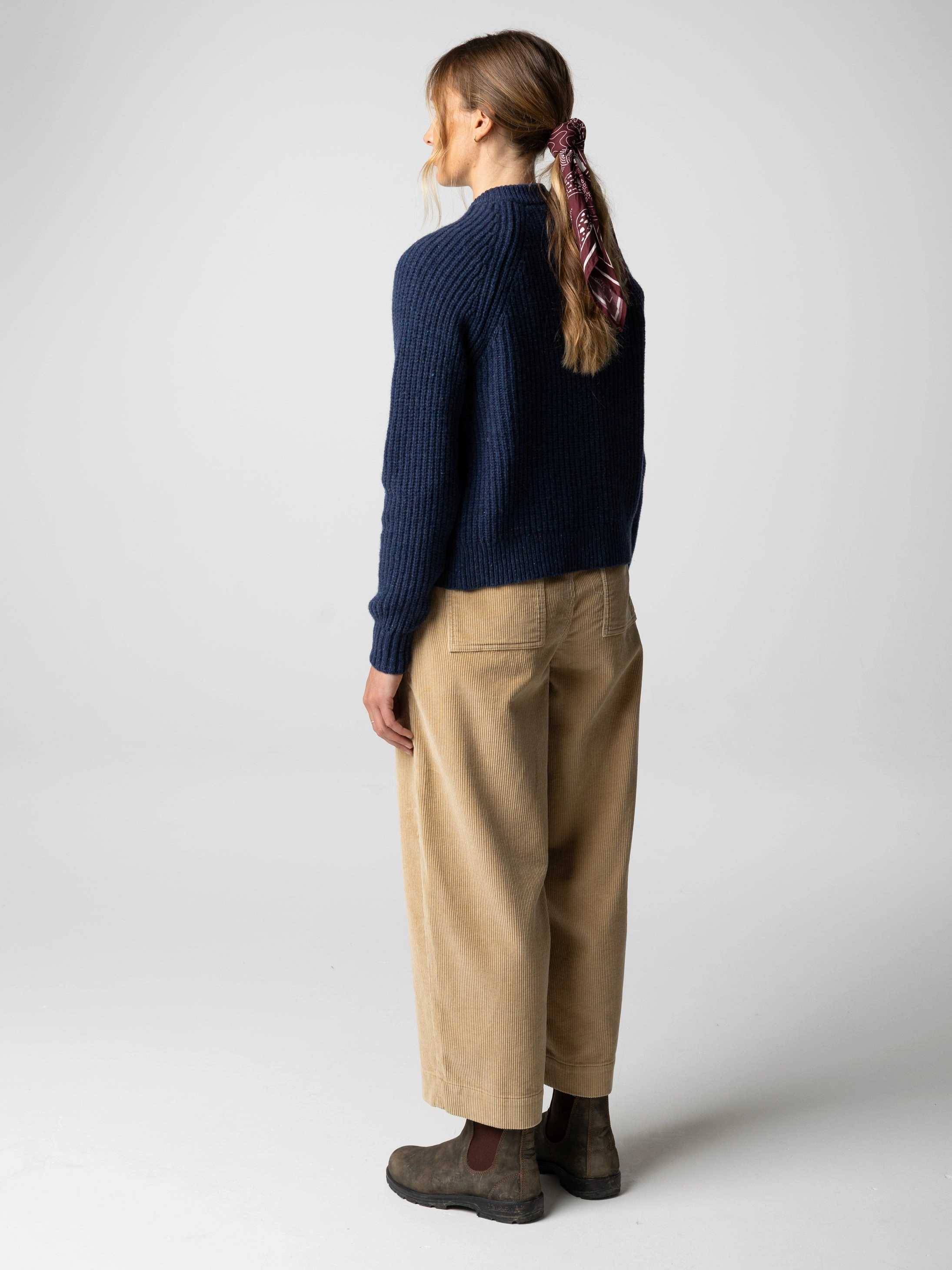 Women's Mora Crew Neck Cardigan Modern Touch Stretch Flexibility