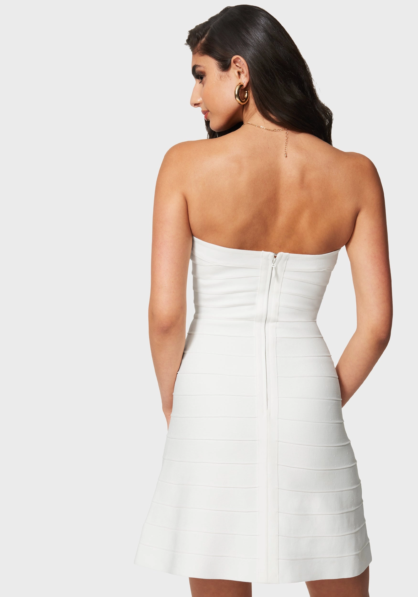 UVProtectiveLayer Seasonal piece Luxe Bandage Strapless A-Line Dress