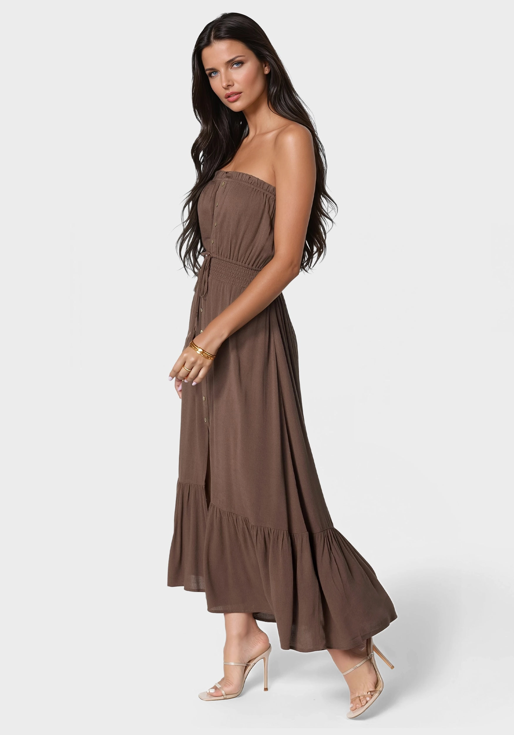 Japan Line Strapless Maxi Dress