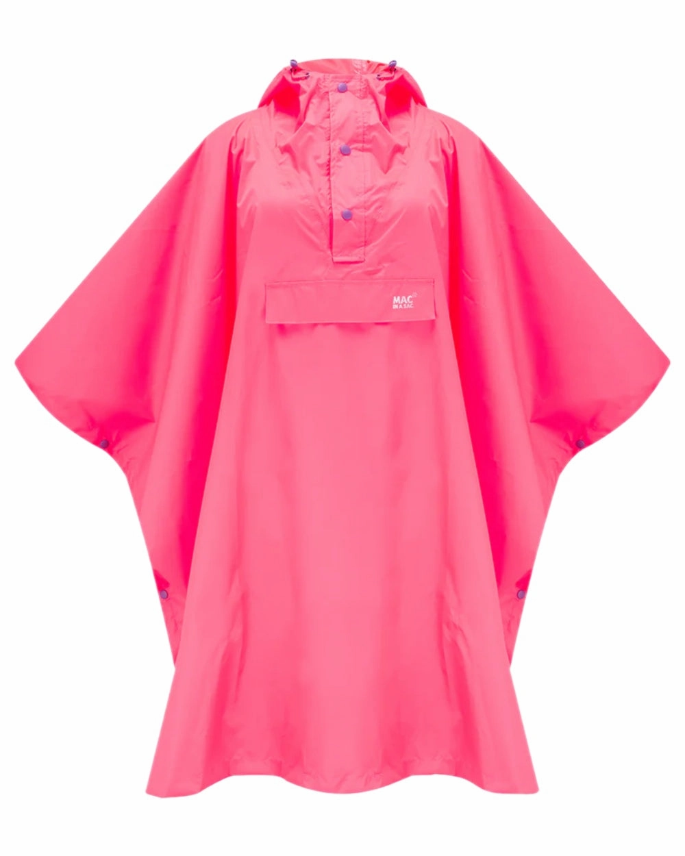 Mac In A Sac Origin Neon Waterproof Poncho Light Protection Simple Look