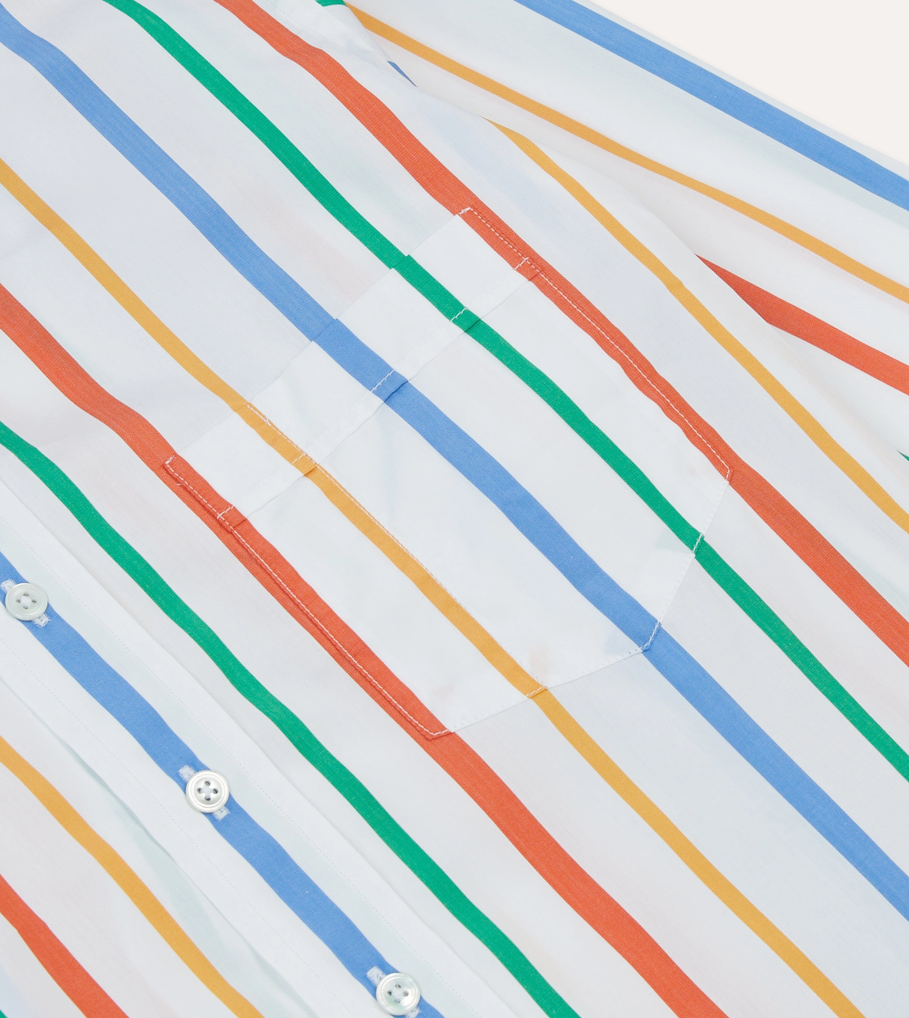 Multi Stripe Poplin Button-Down Shirt Snug feel Effortless Style