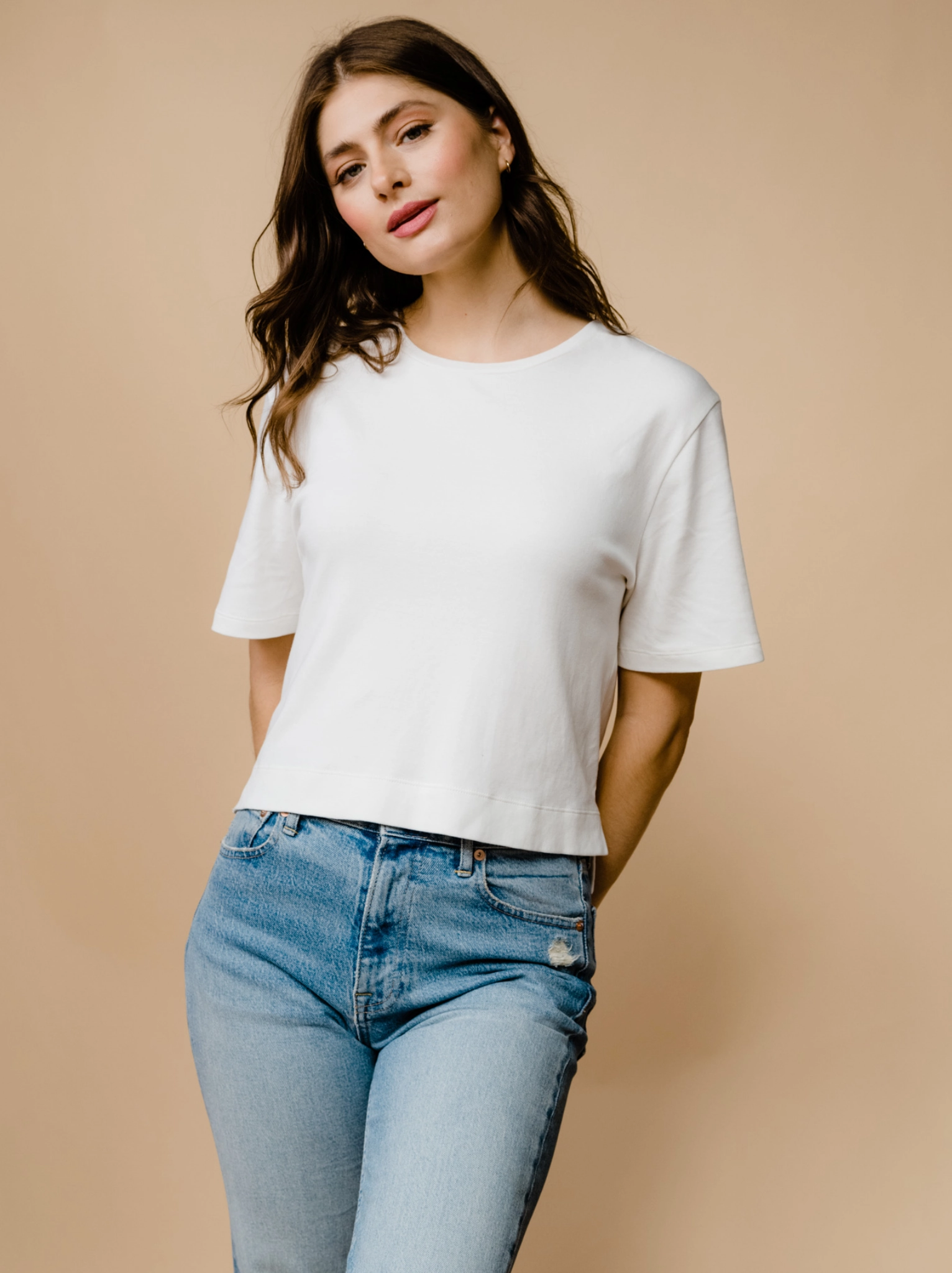 Maria Boxy Tee - White OdorControl