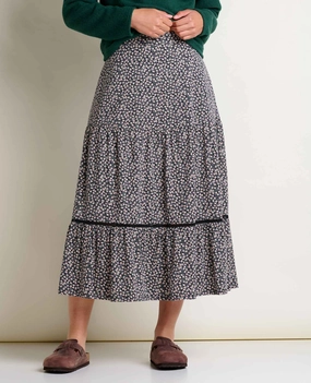 Marigold Tiered Midi Skirt flared silhouette Bestseller Item