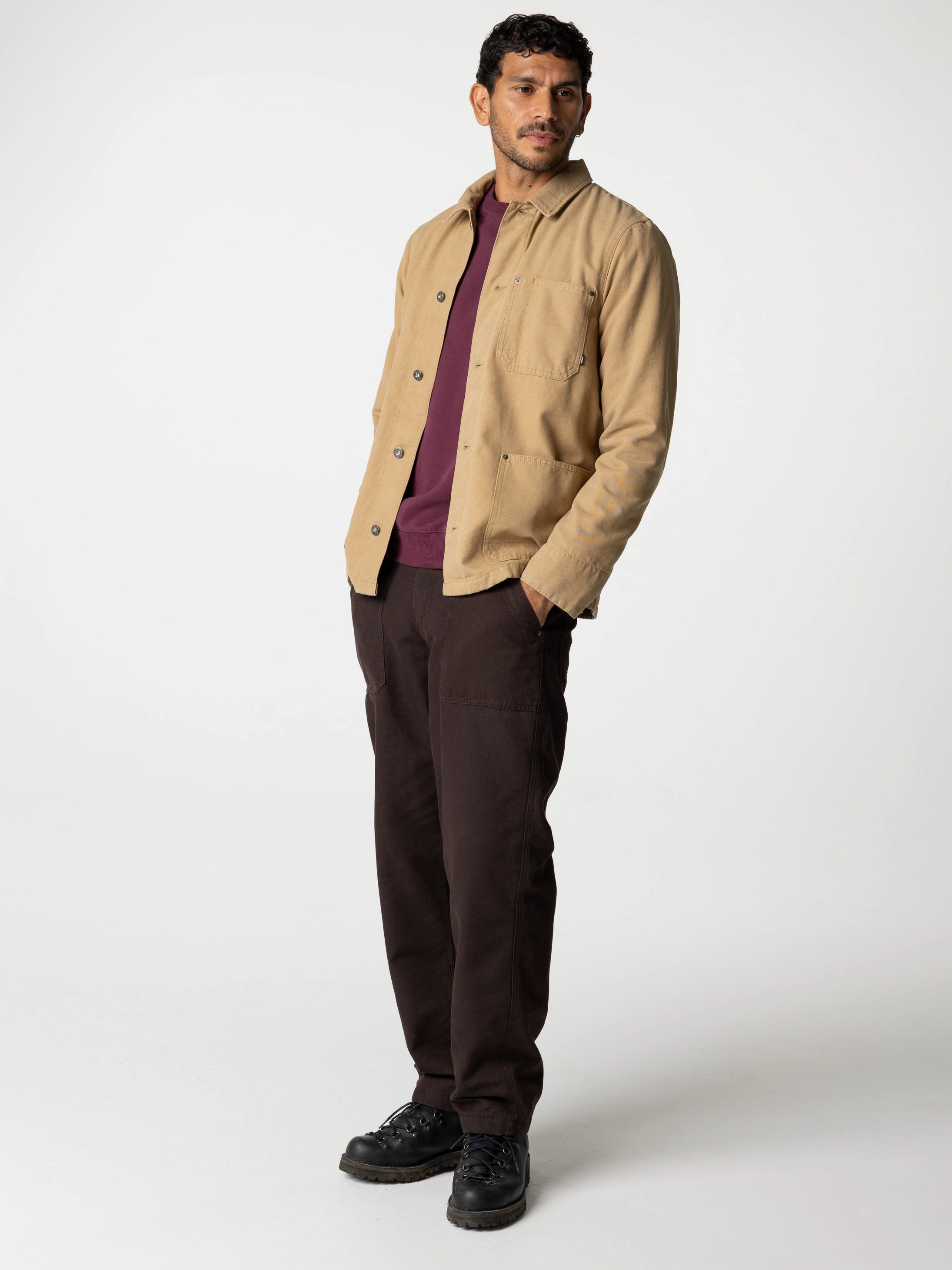 Men's Basset Flannel Lined Jacket Stretchable Panels ElasticWaistband