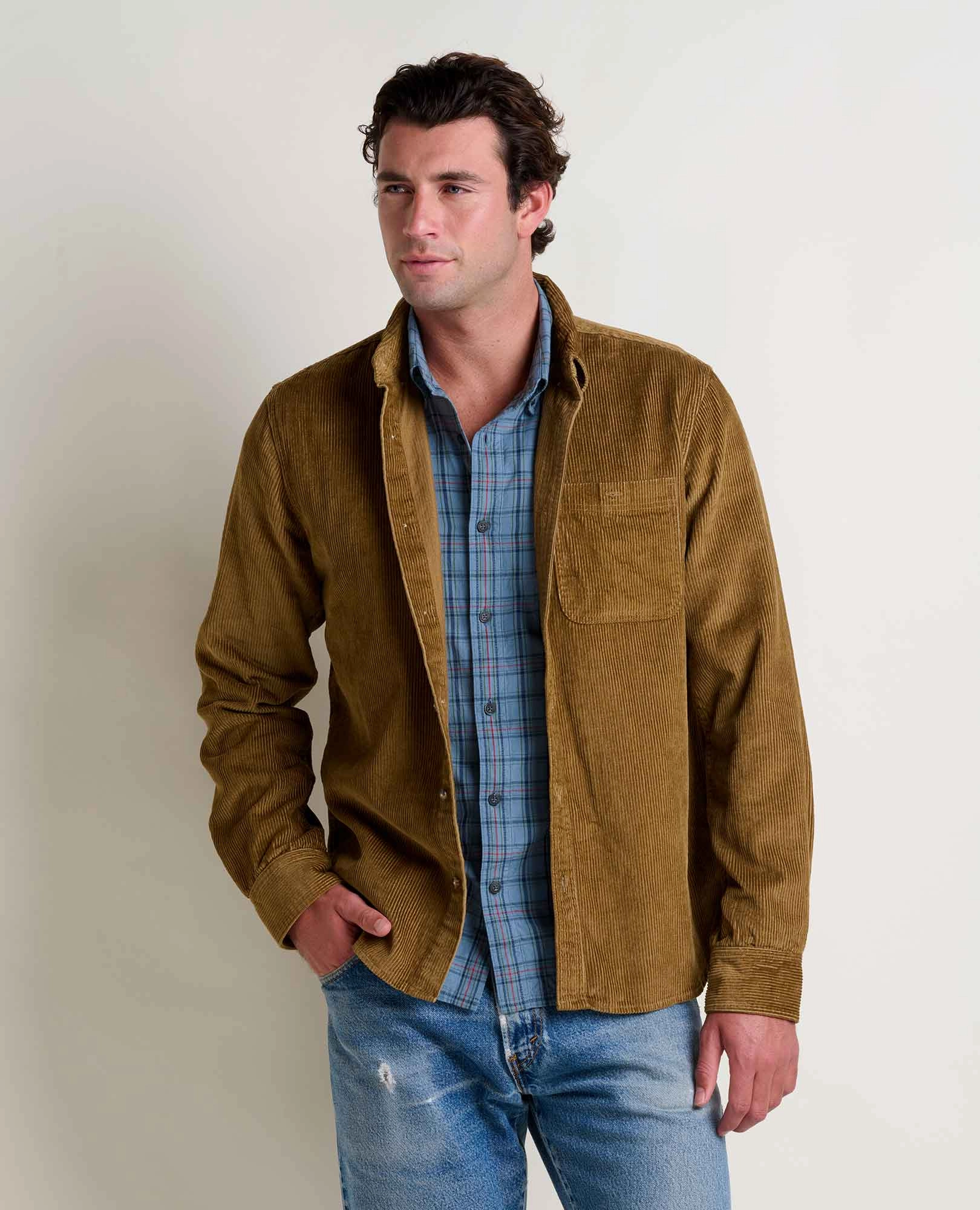 Layered Sleeve Cuffs Timeless Classic Men's Cascadia Cord Shirt