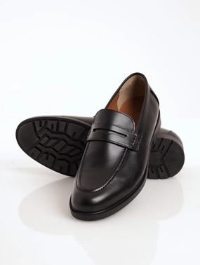 Odor Resistant Men's Chunky Sole Penny Moc - Black