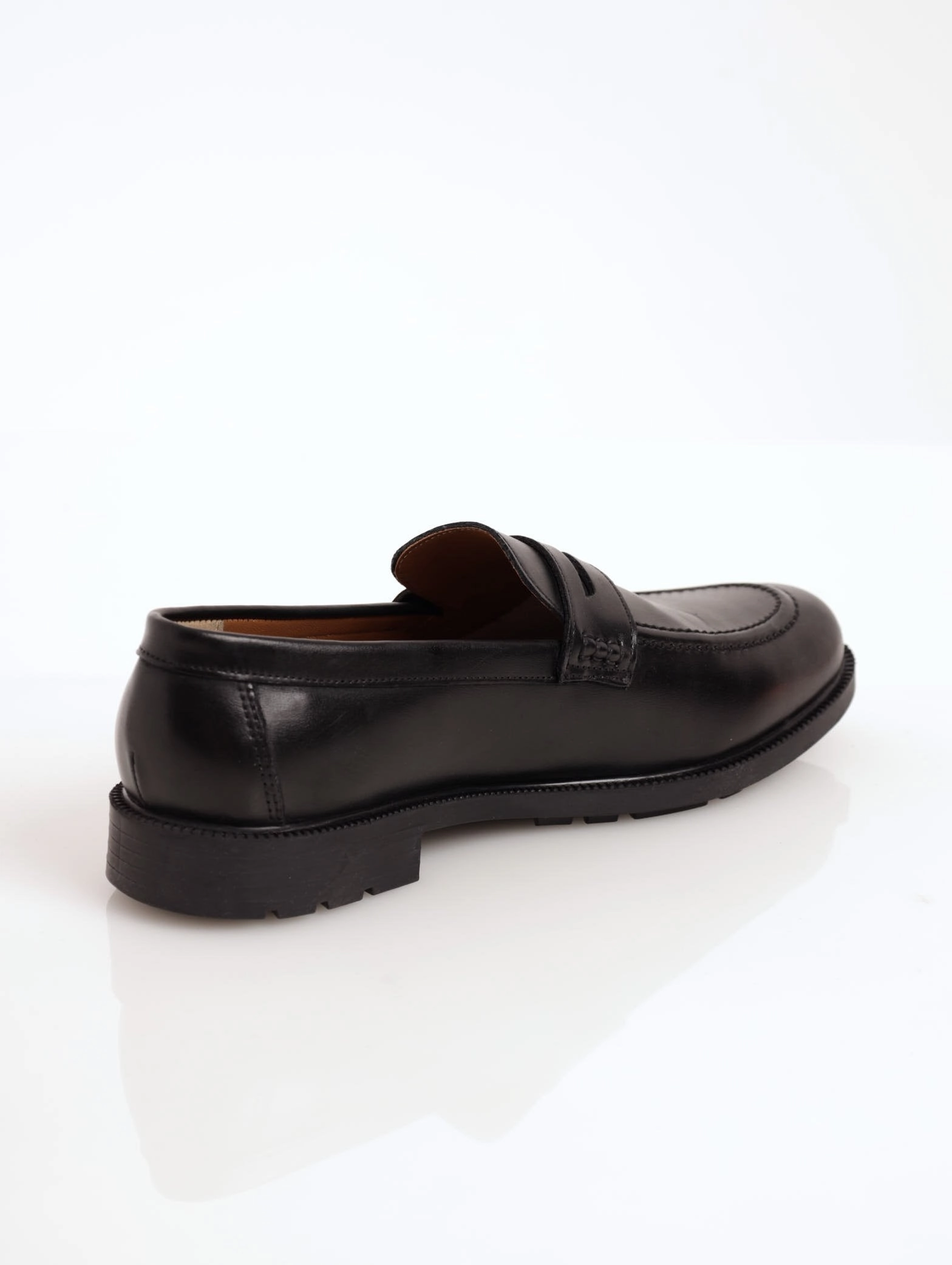 Men's Chunky Sole Penny Moc - Black Scandi Style
