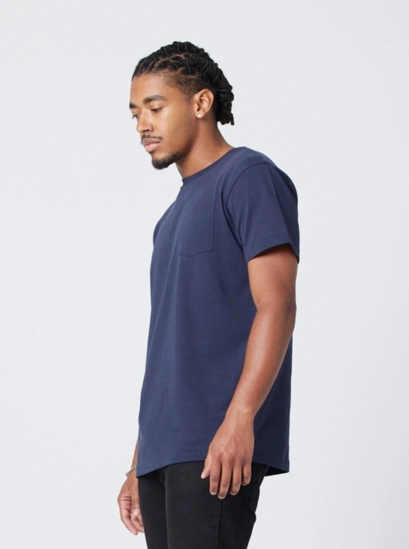 Men's Heavyweight Pocket Tee - Midnight Fashionable Style Quick Dry Technology