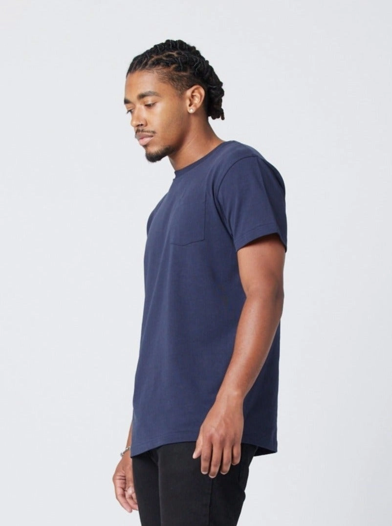 LowMaintenanceFabric Casual Tank Men's Heavyweight Pocket Tee - Midnight