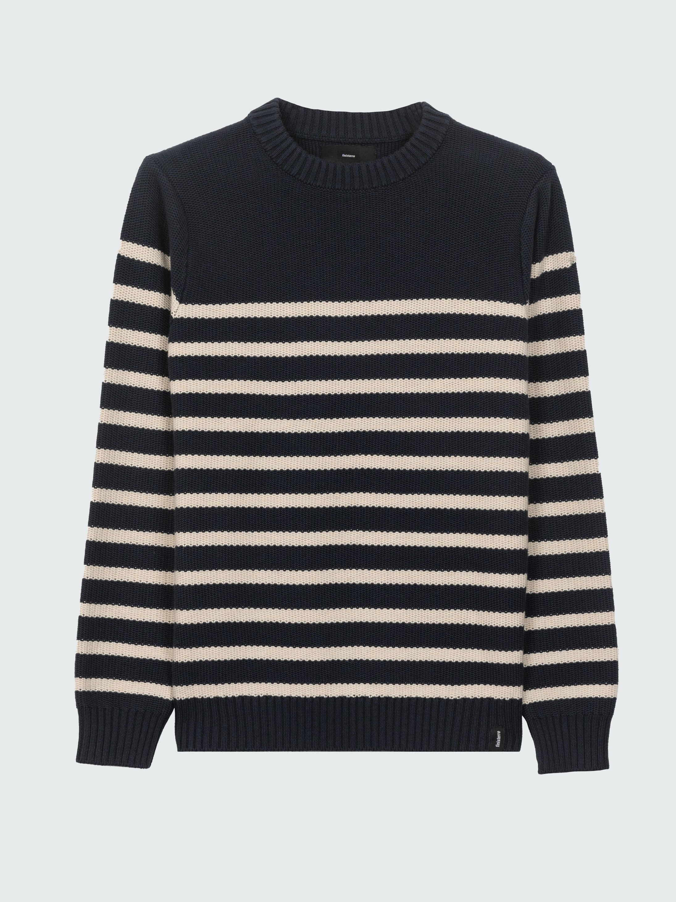 Men's Ledden Striped Knit Jumper Relax Fit Non Irritating Seams