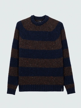 Versatile Casual Look Men's Towans Stripe Knit Jumper