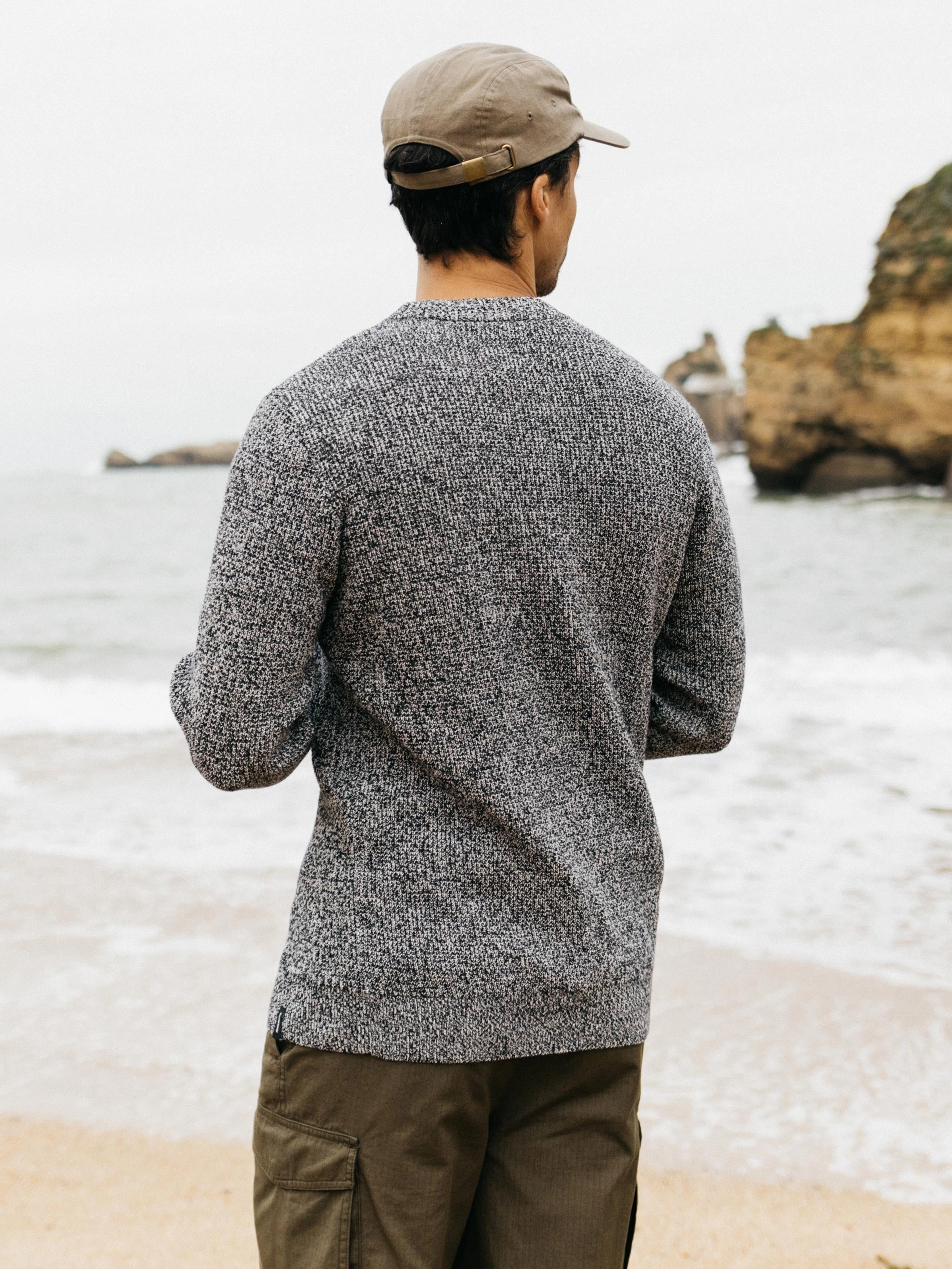 Men's Trippet Waffle Knit Jumper Outdoor Warmth Water Repellent Treatment