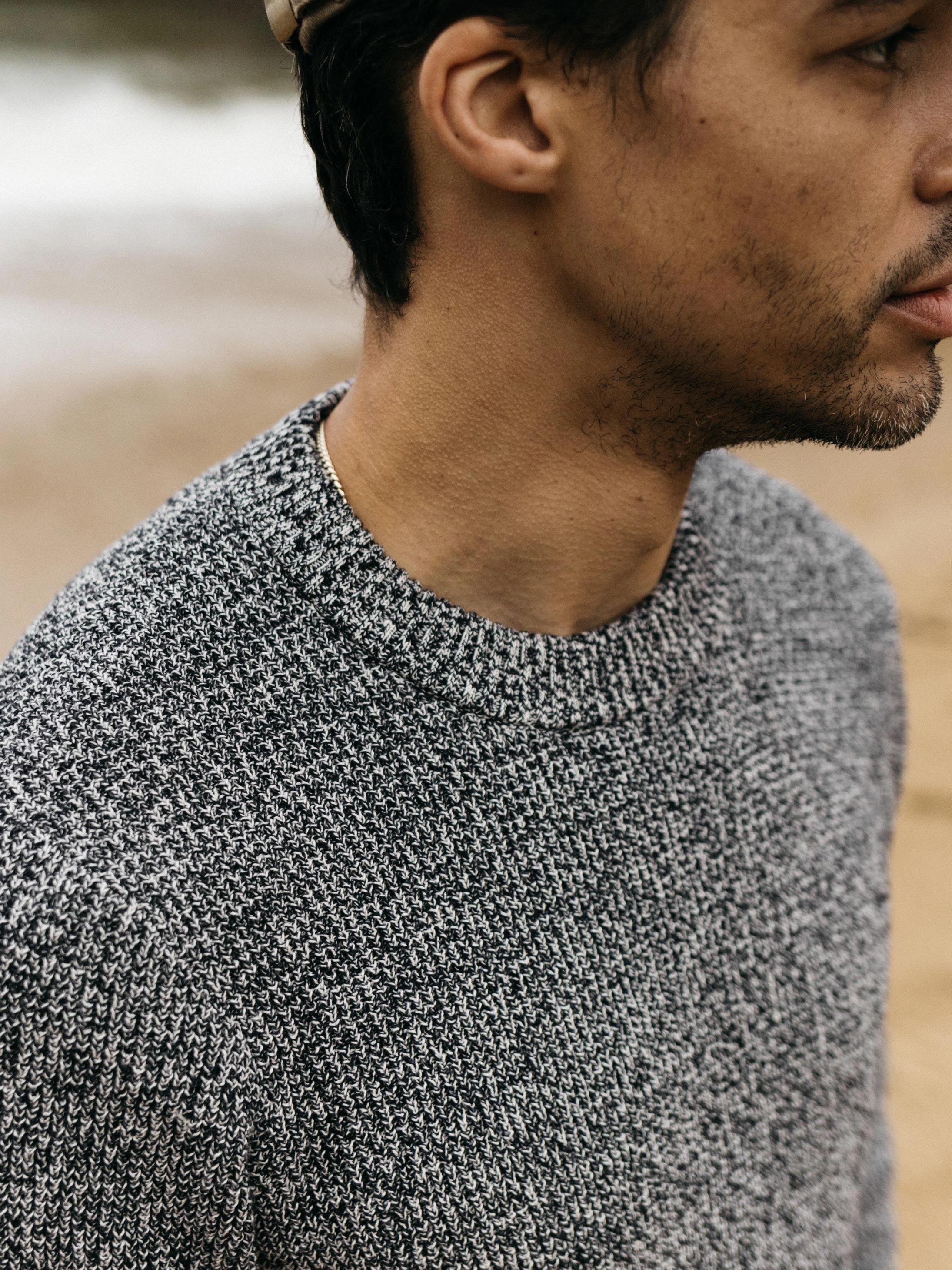 Men's Trippet Waffle Knit Jumper Smart Fit Merino Wool