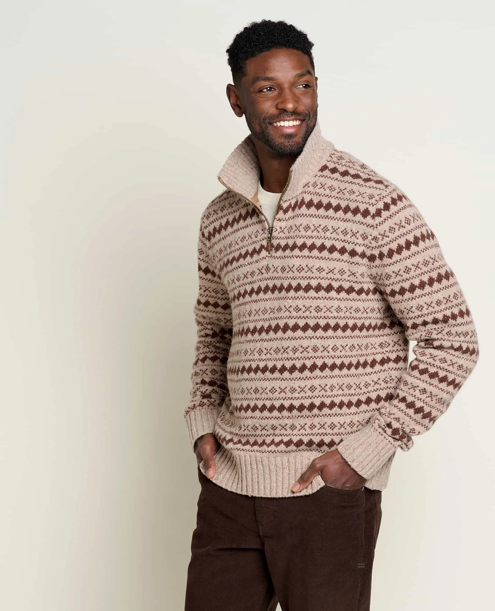Relaxed Comfort Fit Men's Wilde 1/4 Zip Sweater