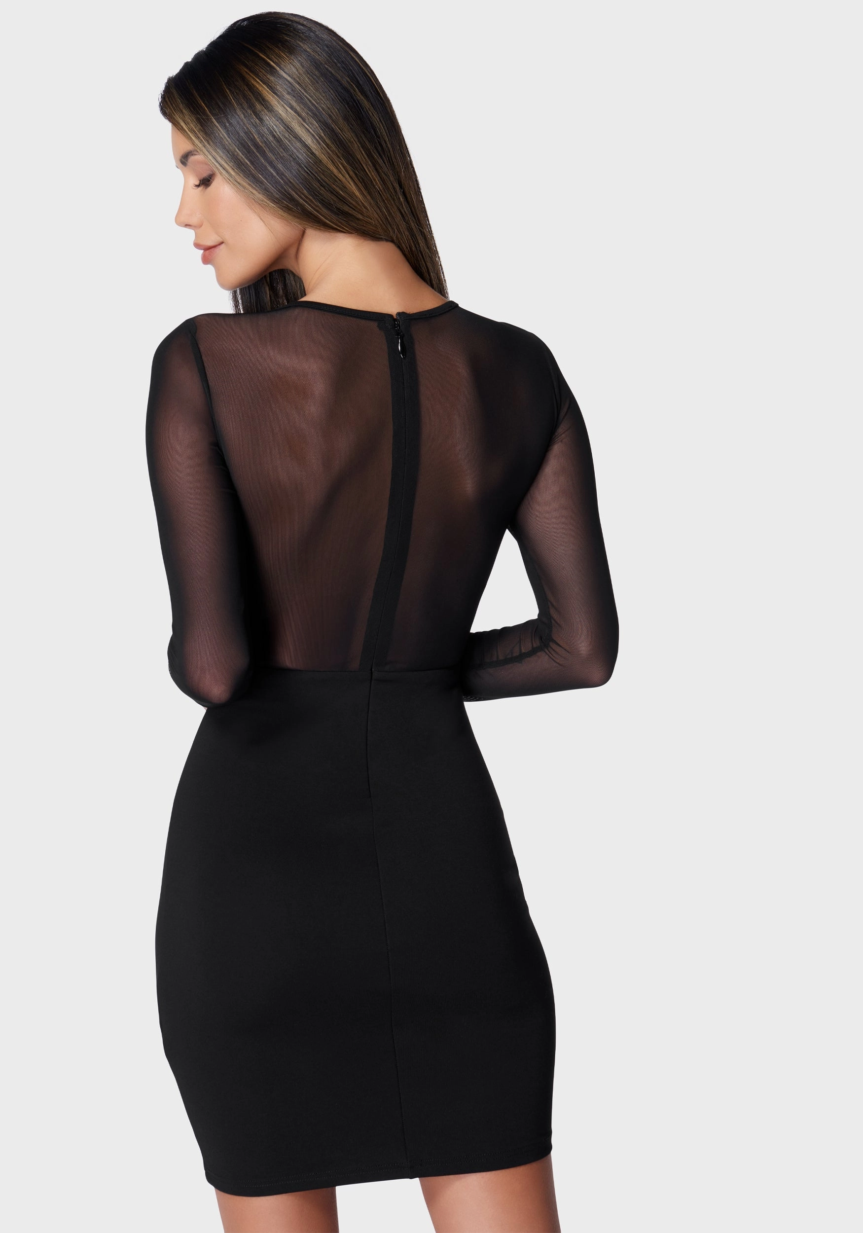 Mesh & Lace Illusion Dress Fresh Texture Fresh Color