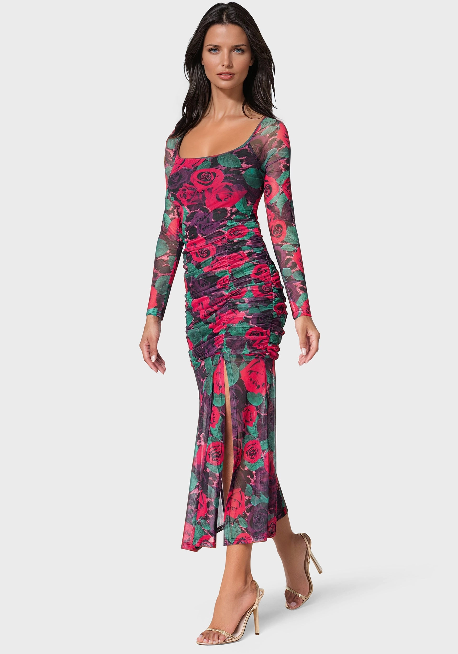 Mesh Open Back Midi Perfect Style Wear Subtle Mood