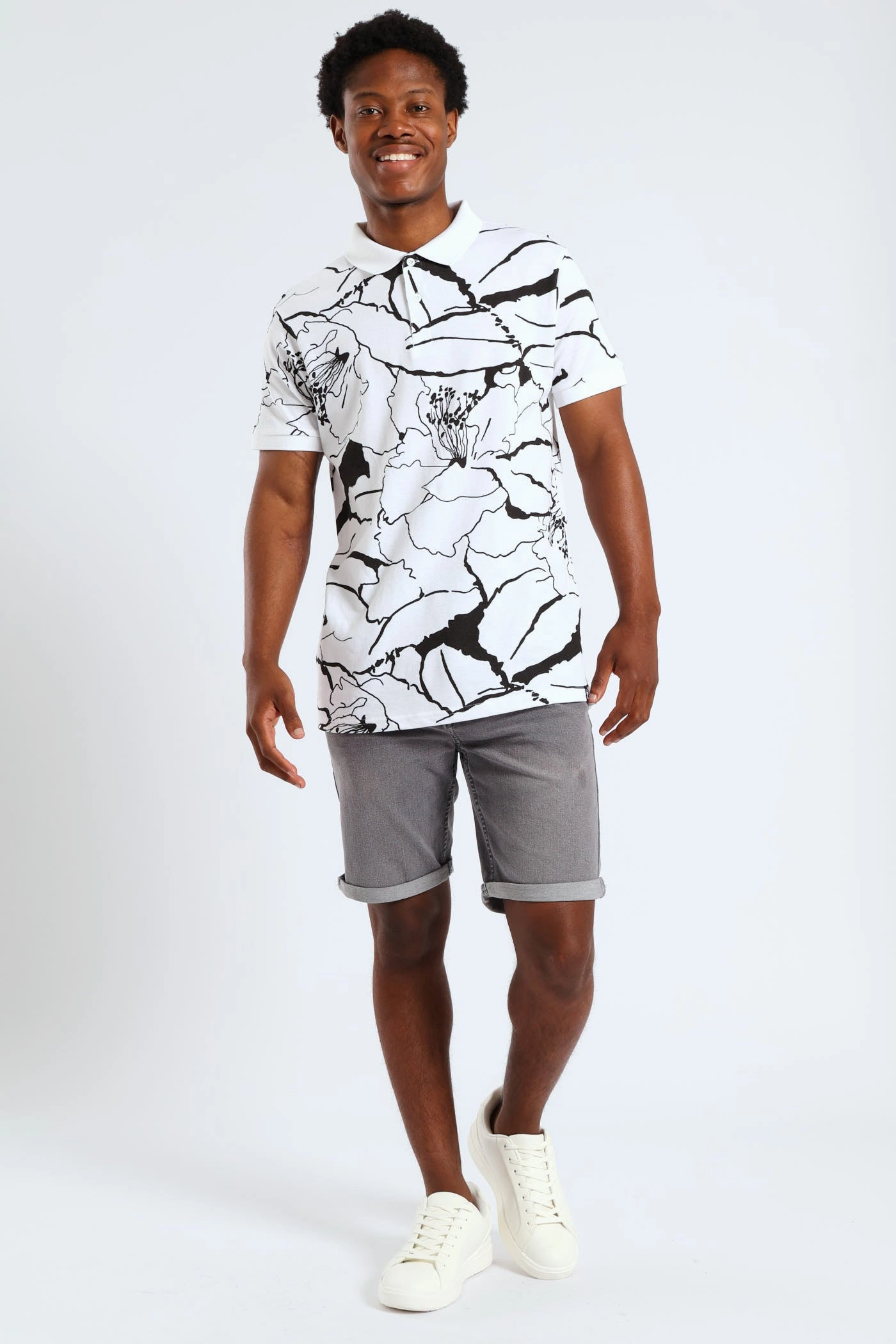 Stay Cool Wear Flex Motion Mesh Ventilation Panels Basic Wash Denim Shorts - Grey