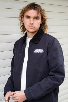 Metal Logo Canvas Jacket Blue 360?? Visibility Autumn Layers