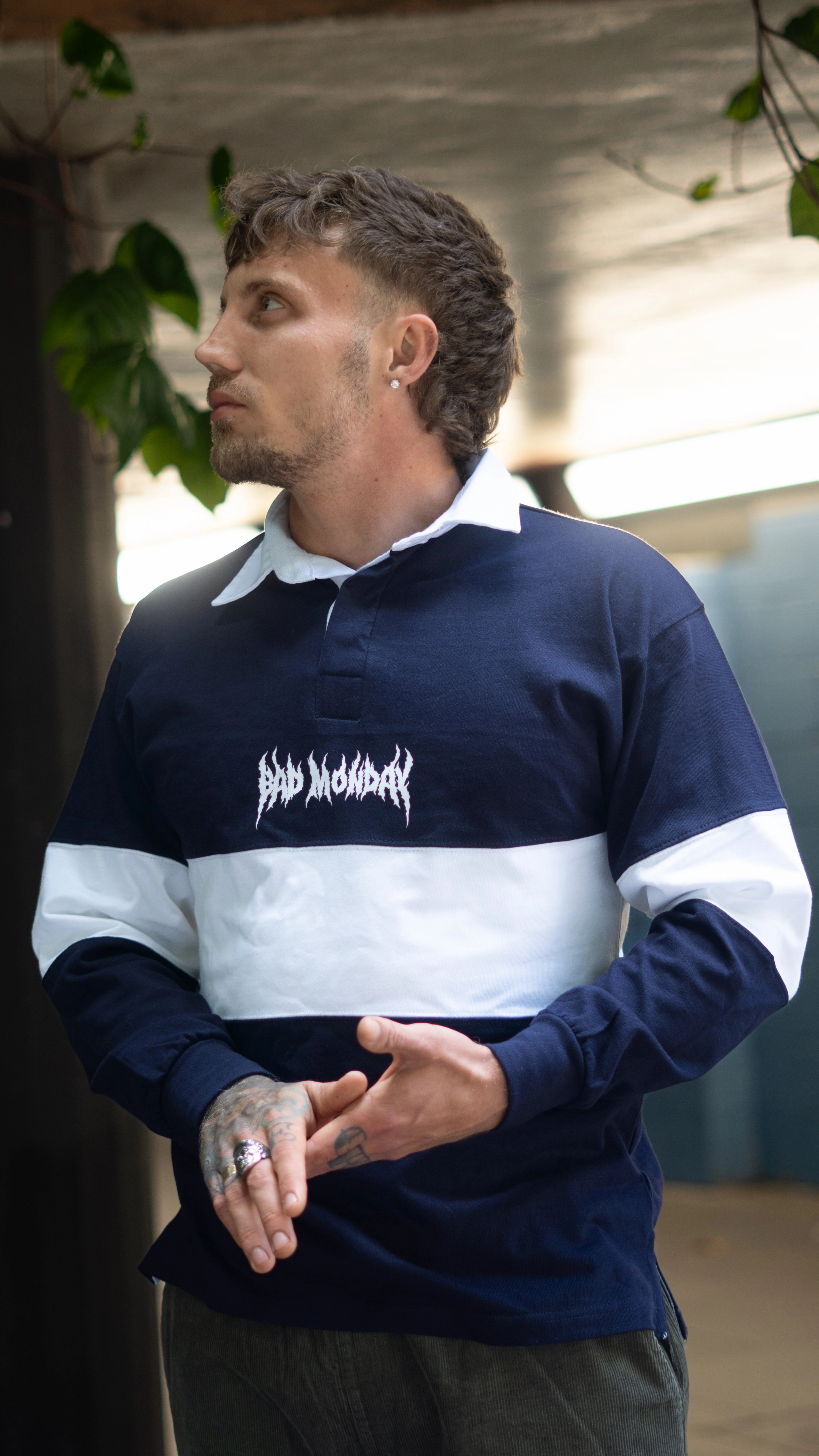 Metal Logo Panelled Rugby Shirt Hot Weather Reflective Trim Details