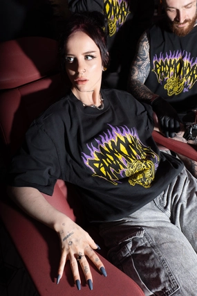 Metal Tiger Heavy Tee / Front Print Printed Hoodie