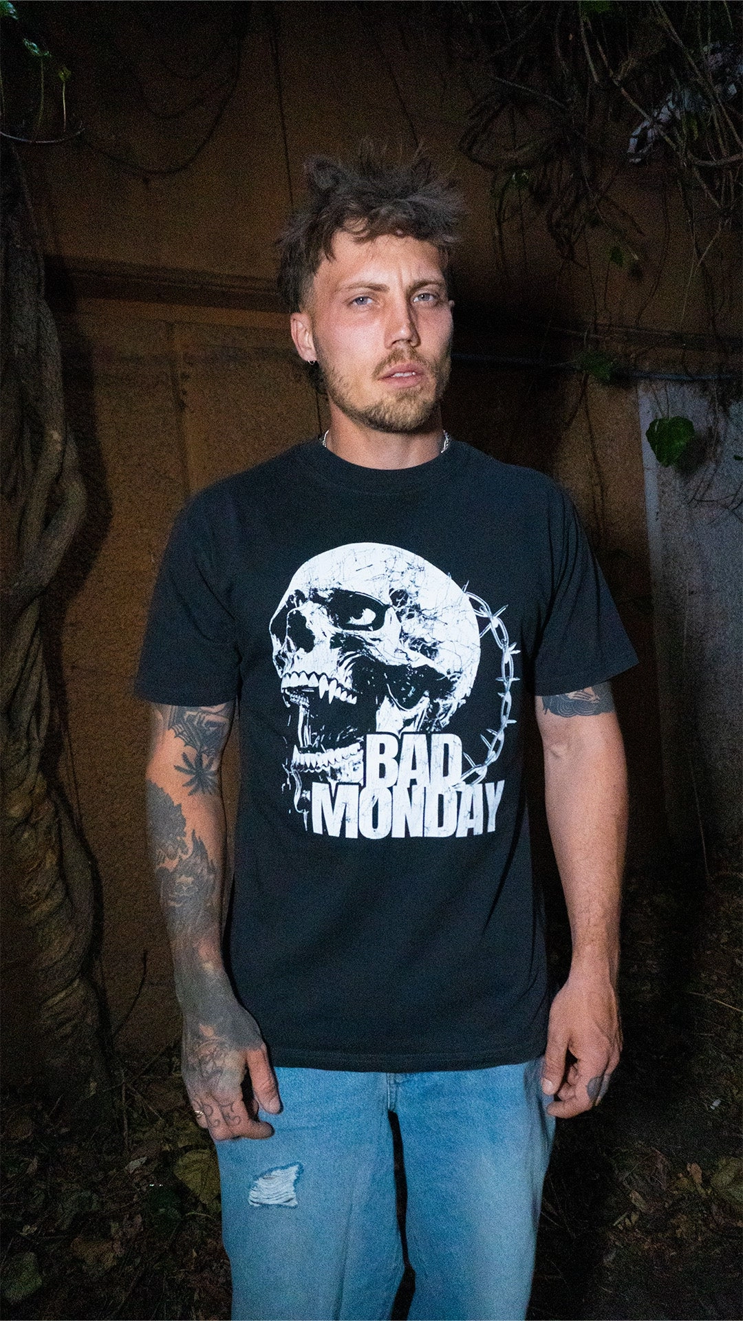 Modular Pocket Layout Scream Heavy Tee / Front Print