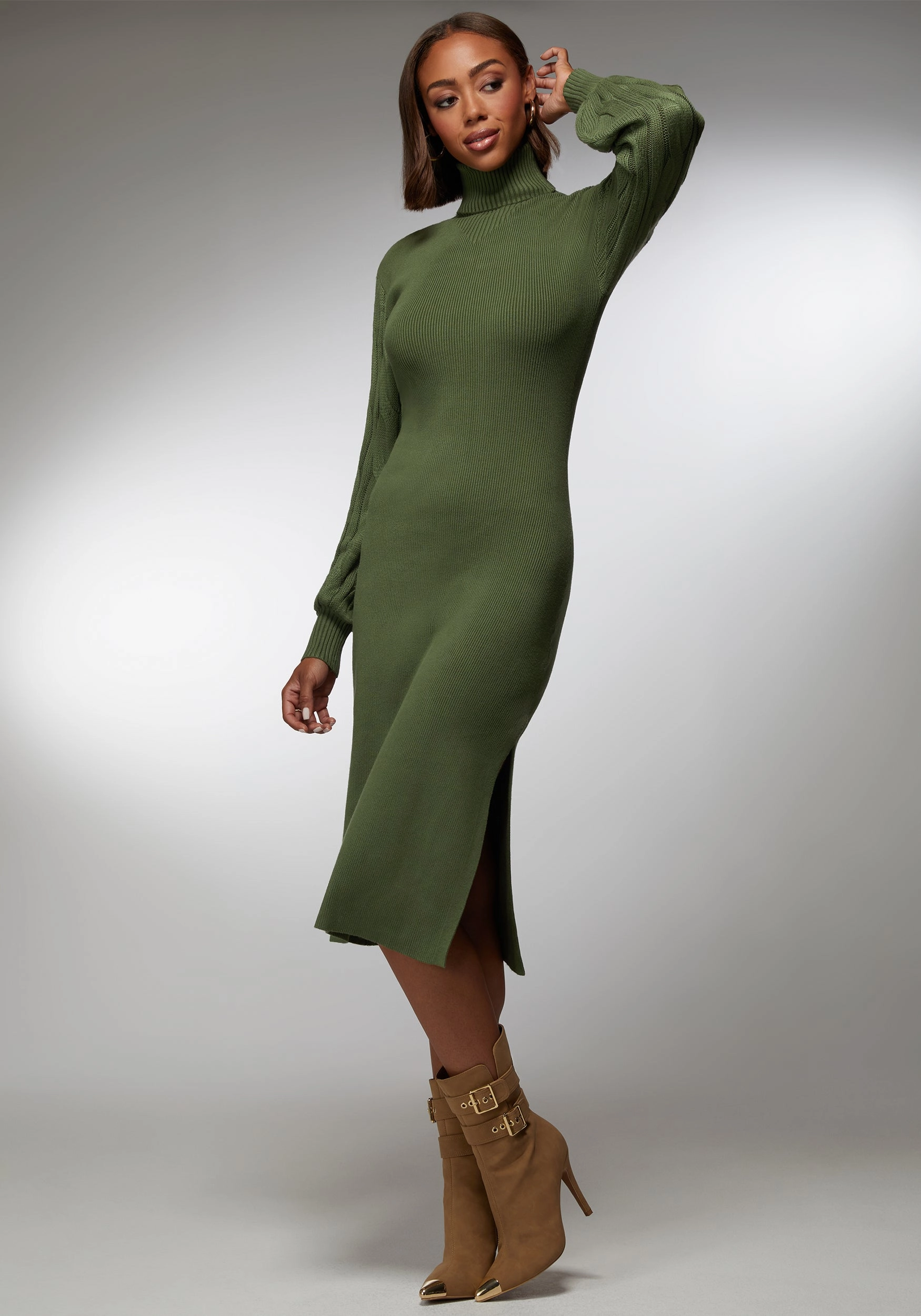 Midi Sweater Dress Simple Flow