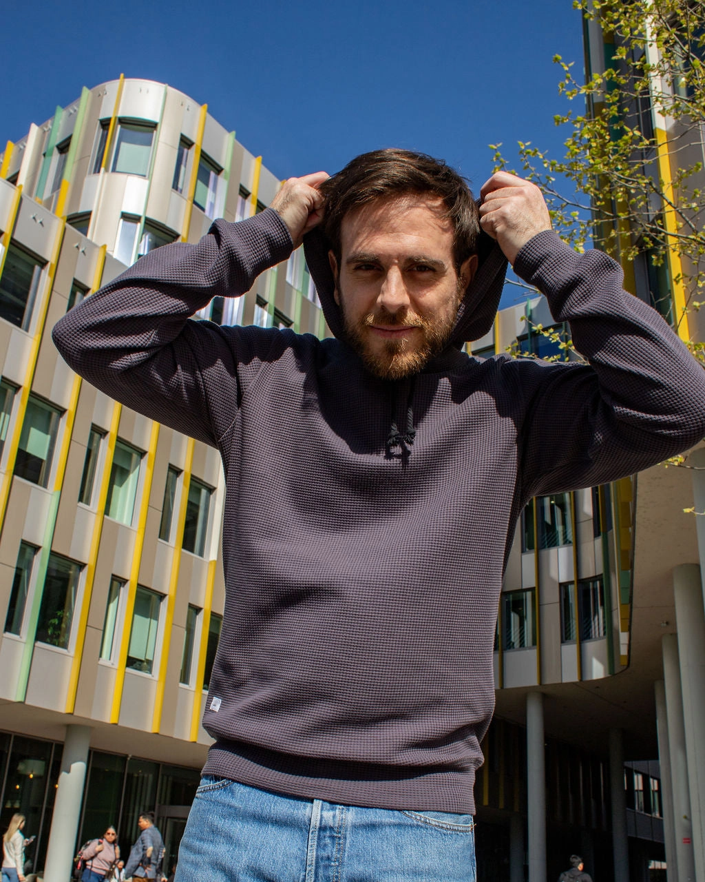 HIVE HOODIE / ANTHRACITE product pearl elegance Yoga Friendly