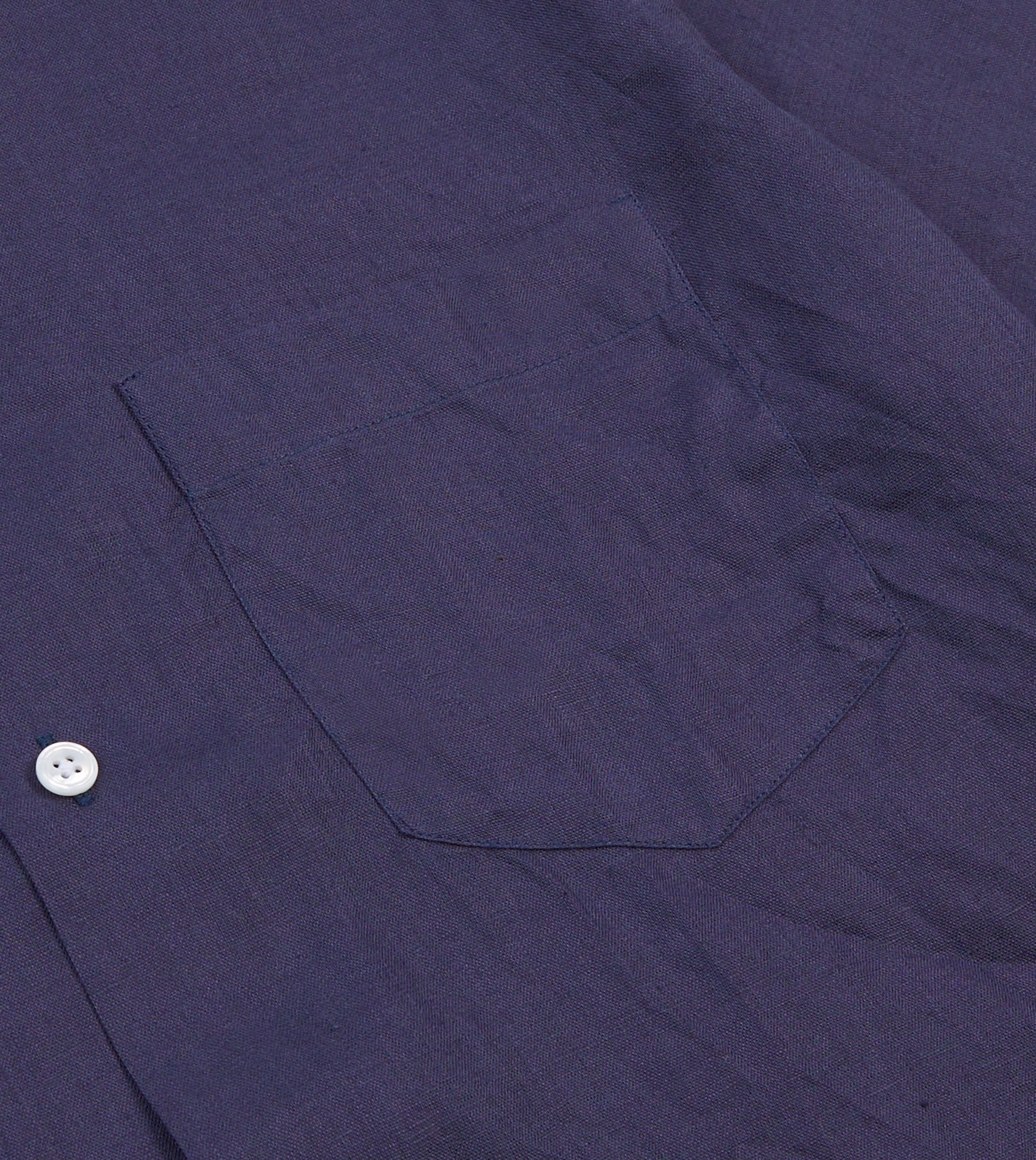 Navy Linen Camp Collar Short Sleeve Shirt Gym Appropriate Seasonal Wardrobe