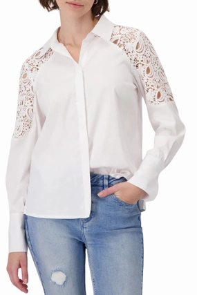 Bold Print LACE SHIRT - 409400MNR